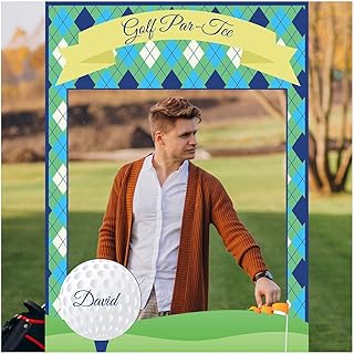 Personalized Golf Party Photo Booth Prop - Sizes 36x24, 48x36; Personalized Golf Party Decorations, Golf Party Props, Retirement Party Home Decorations, Handmade Party Supply Photo Booth Frame