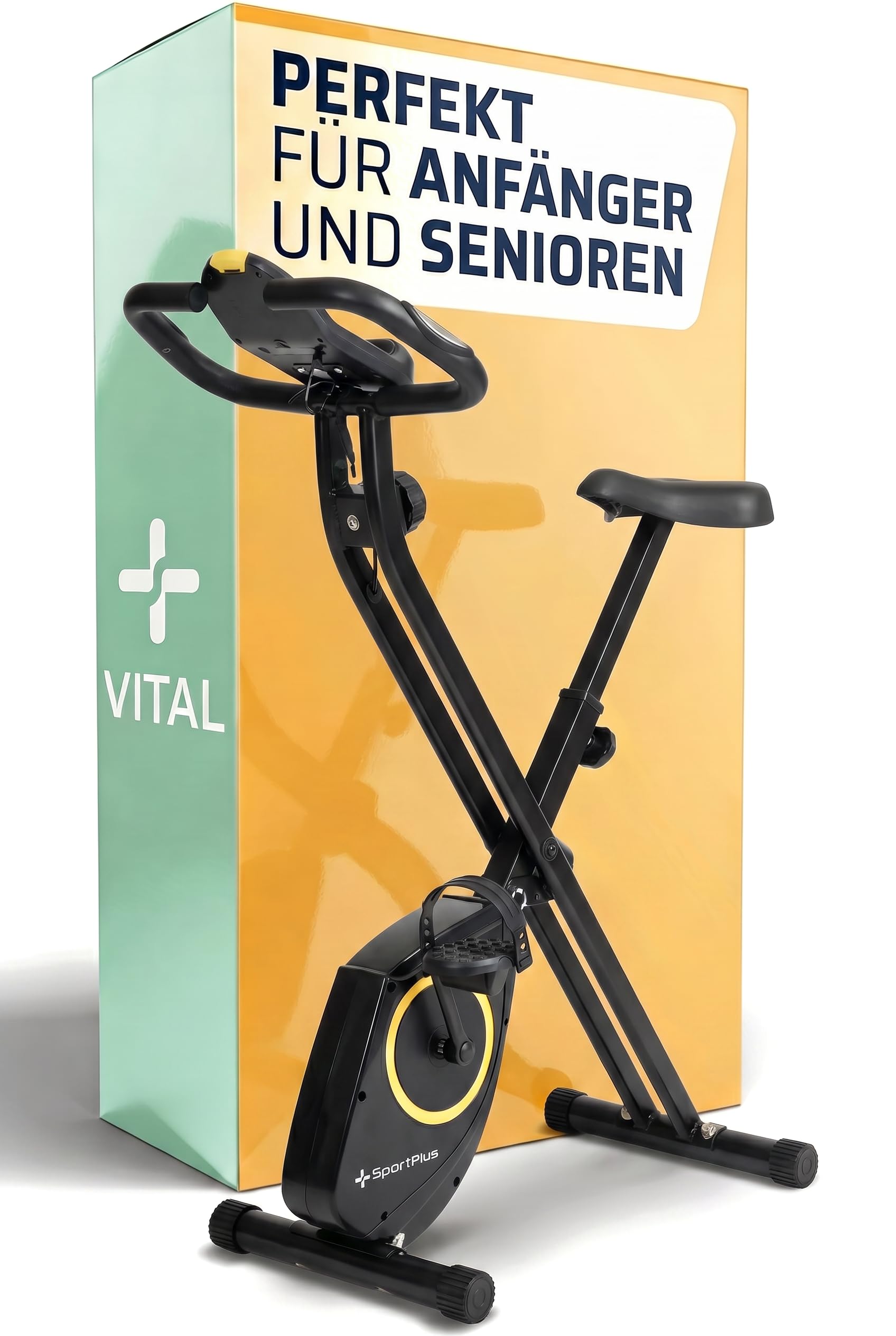 SportPlus SP-HT-1200-B-iE: Klappbarer Heimtrainer (Indoor Bike)