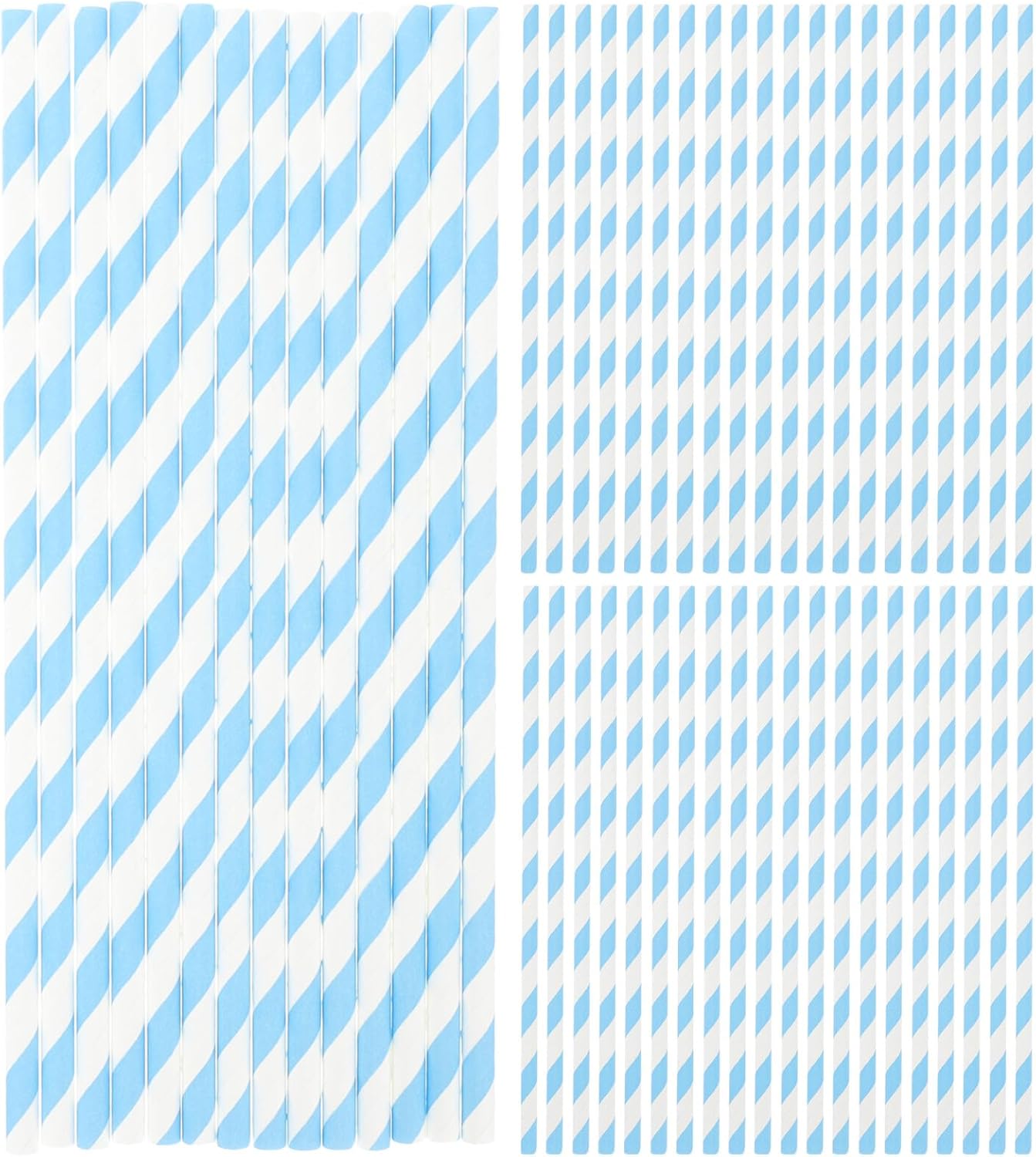 100pcs Navy Stripes Disposable Kraft Paper Straws Biodegradable Party Drinking Straws for Graduation Decor and Cocktail Drinks