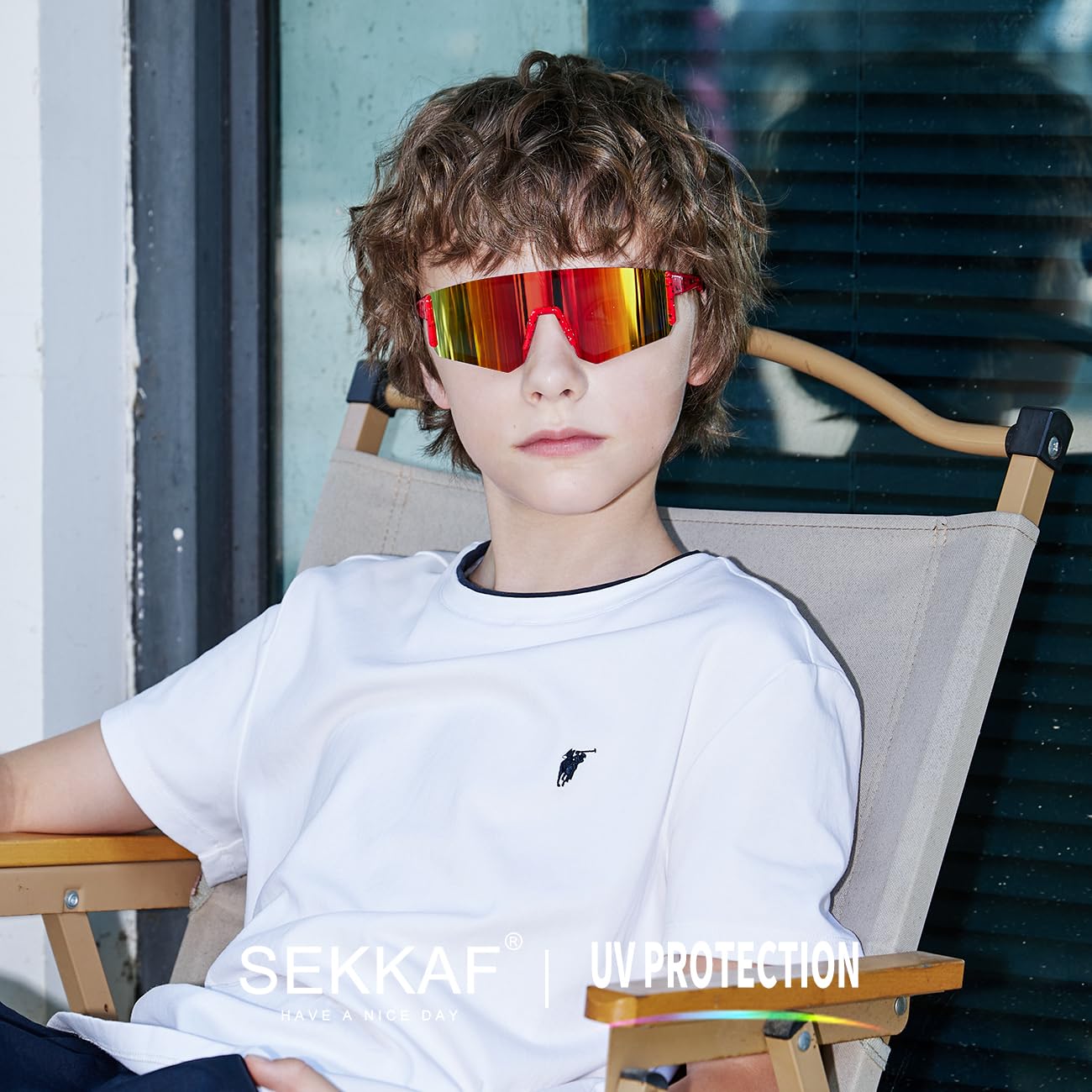 Youth Baseball Sunglasses for Boys Girls Age 6-12 Softball Cycling Sports Sunglasses for Kids Lightweight Frame