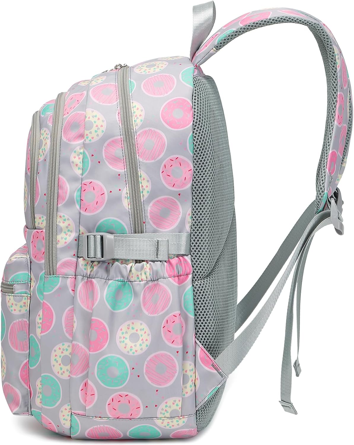 Sugaroom Backpack for Girls Backpack with Lunch Box Kids School Bags Primary Elementary Bookbags for Teen Girls (Donut-gray) - Image 6