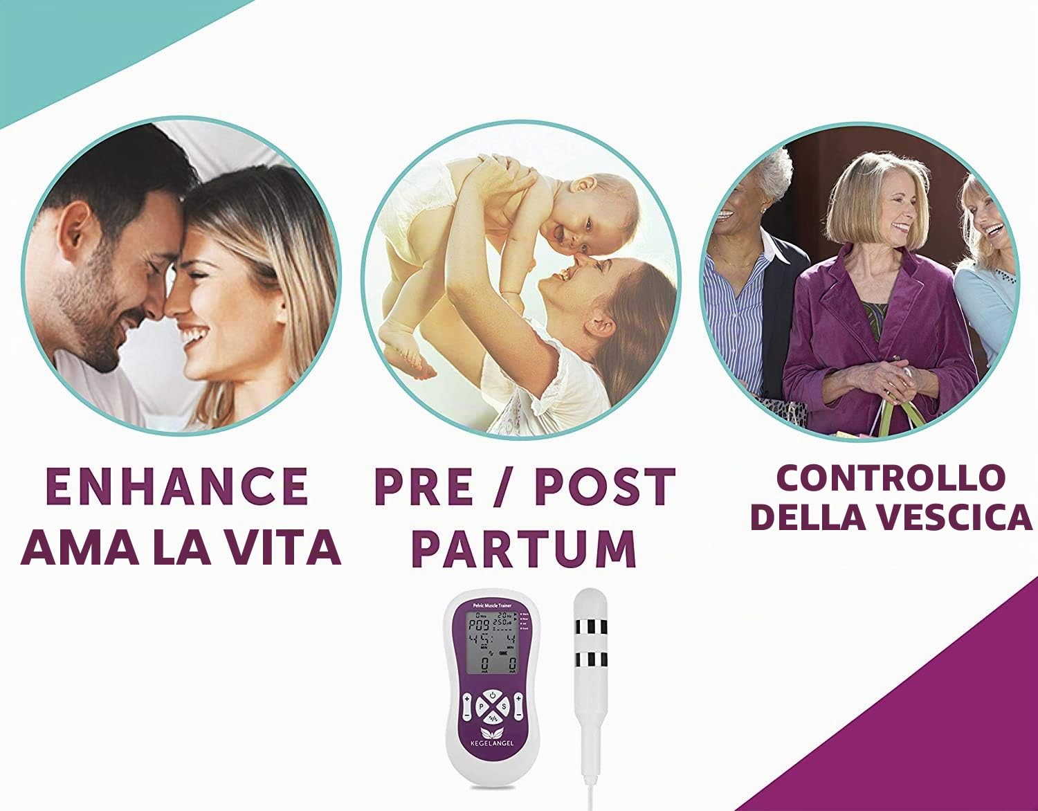 Dispositivo Elettronico Esercizi Kegel – Stimolatore Automatico Molto Meglio Di Palline Vagine Per Tonificare Pavimento Pelvico Muscoli Vaginali – Contro Incontinenza Migliora Salute E Vita Sessuale