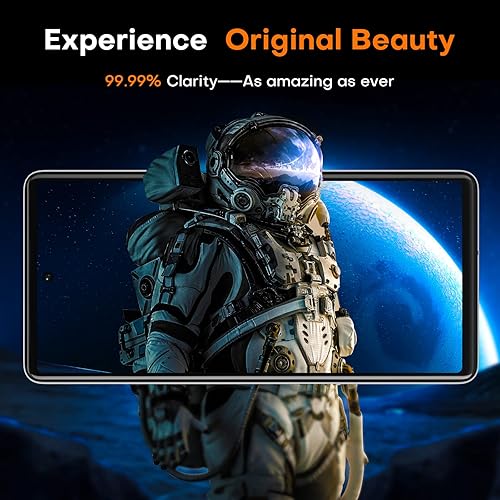 Miniatura 4 de TOCOL Paquete de 3 protectores de pantalla de vidrio templado y protector de lente de cámara de vidrio, 10 unidades militares inastillables,