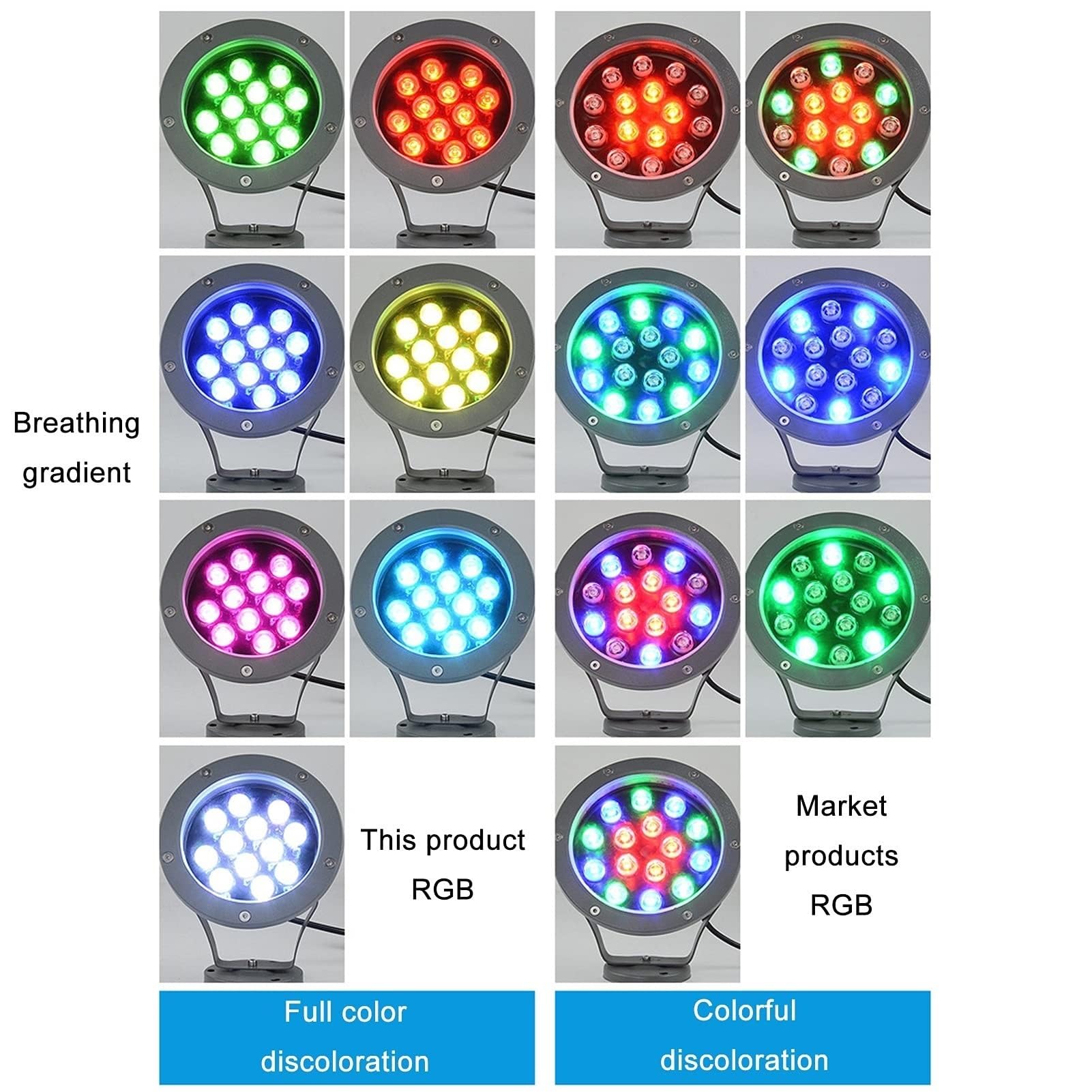 THEGA Proyector De Luz RGB - Foco LED para Exteriores, LED Iluminación Patios AC85-265V, IP65 Resistente Al Agua Iluminación Exterior, Luz para Bandera De Patio De Hotel(9W(AC85-265V))