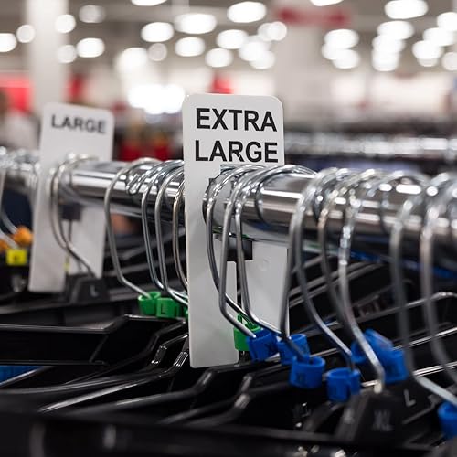 Miniatura 3 de Juvale Paquete de 60 separadores de plástico para colgar ropa, etiquetas blancas en blanco para grandes almacenes, perchas separadoras de tamaño de