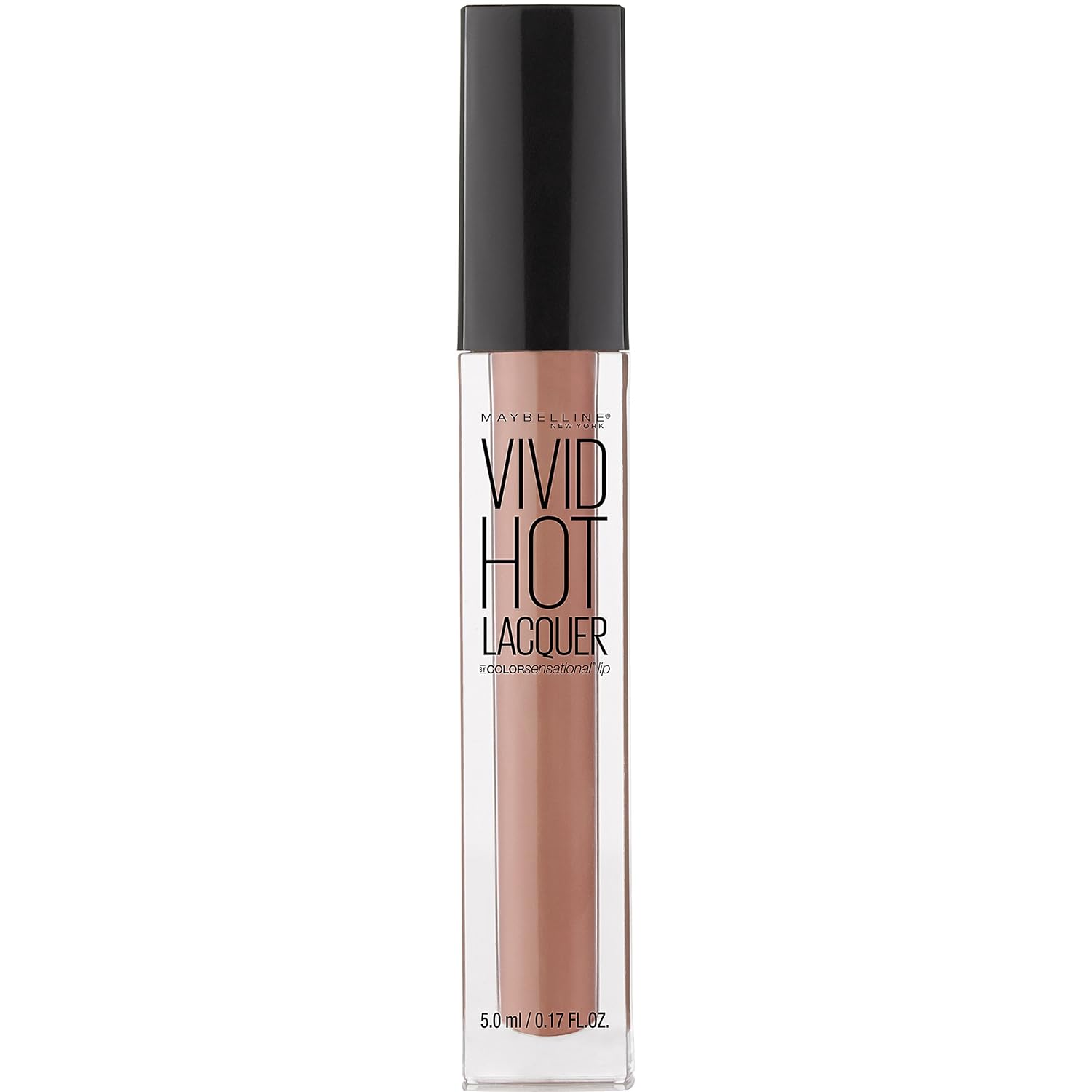 Maybelline New York Color Sensational Vivid Hot Lacquer Lip Gloss, Tease, 0.17 Fluid Ounce Maybelline New York Color Sensational Vivid Hot Lacquer Lip Gloss, Tease, 0.17 Fluid Ounce