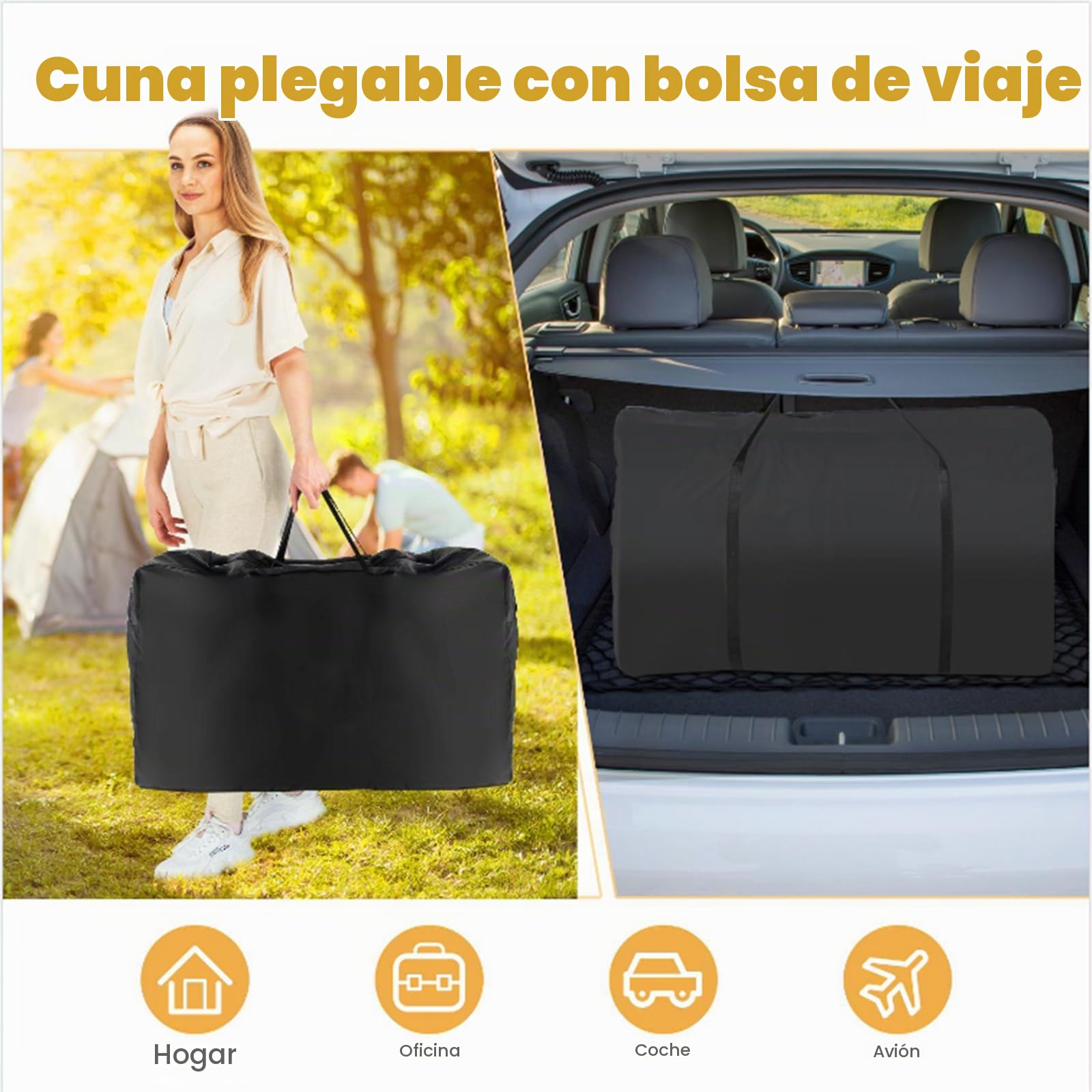 LIFEZEAL Plegable Cuna Colecho 97 x 56 x 71,5-86,5 cm, Cuna de Viaje con Estante de Almacenamiento, Cunas para Bebes con Ruedas, Carga 9 kg