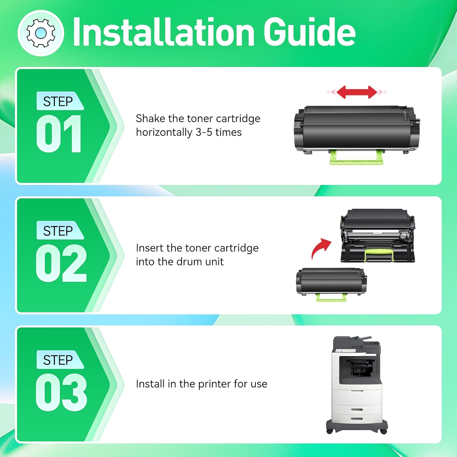 52D0Z00 Drum Unit (Not Toner) High Yield 1-Pack Replacement for Lexmark 52D0Z00 Imaging Unit Compatible for Lexmark MX812 MX811 MX810 MS812 MX711 MX710 MS810 MS811 Series Laser Printer All-in-One Copy