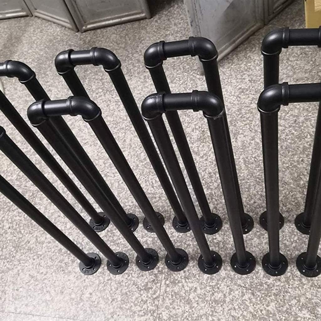 Transitional Handrail Wrought Iron for Cement Concrete Steps and Wooden Steps, Handrail Picket for Outside Stairs Outdoor Steps, Stair Rail Hand Rails Railing for Indoor Garden Support Bar