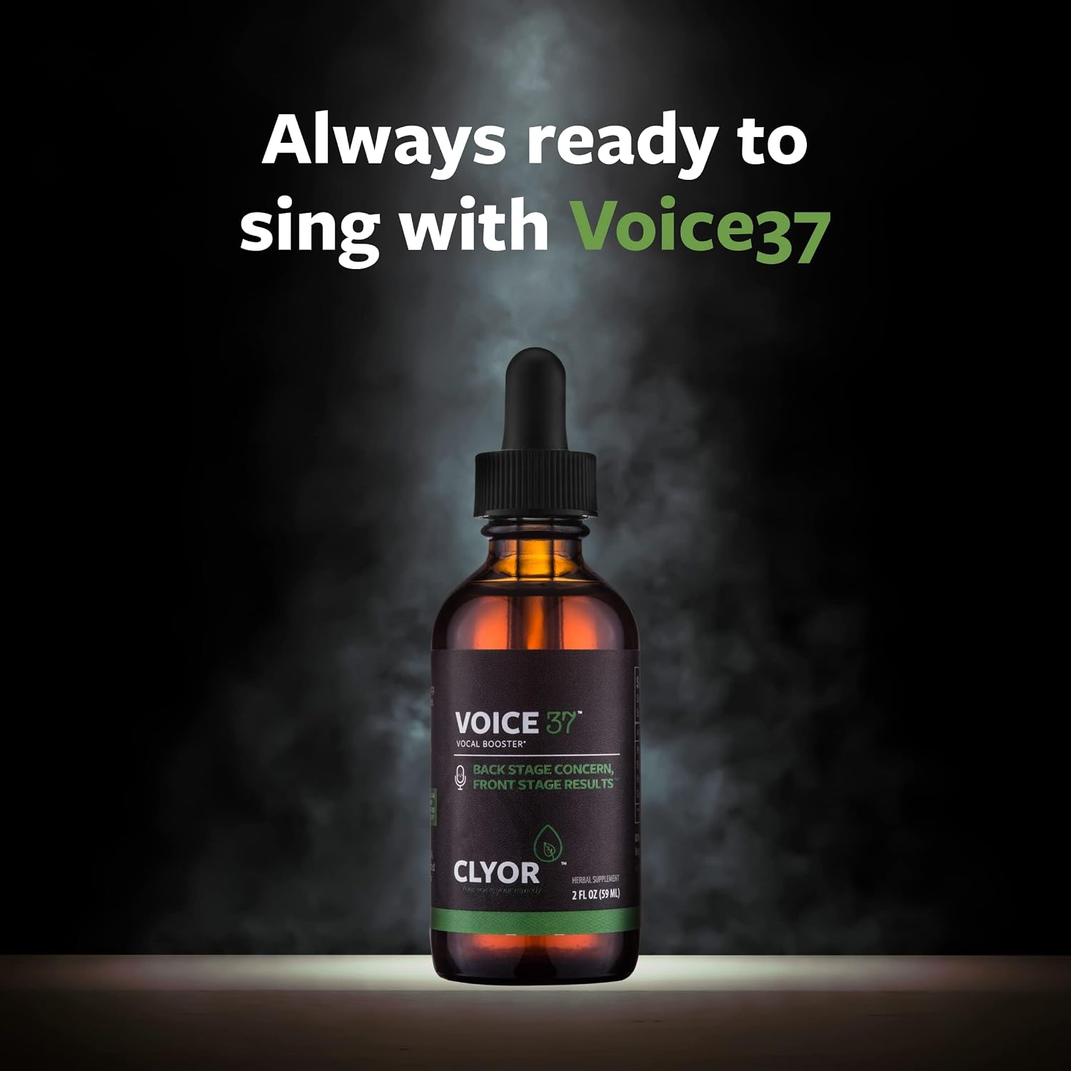 CLYOR Voice37 - Singers Voice Remedy - All Natural Herbal Vocal Booster Formula to Lubricate Soothe and Relieve Hoarseness Dry Itchy Throat - Enhance Singing and Speaking - VOICE37