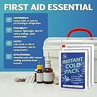 Vista 7 de Paquete de 50 paquetes de hielo frío instantáneo (6 x 4.5 pulgadas), bolsas de hielo instantáneas desechables para lesiones Bolsa de hielo