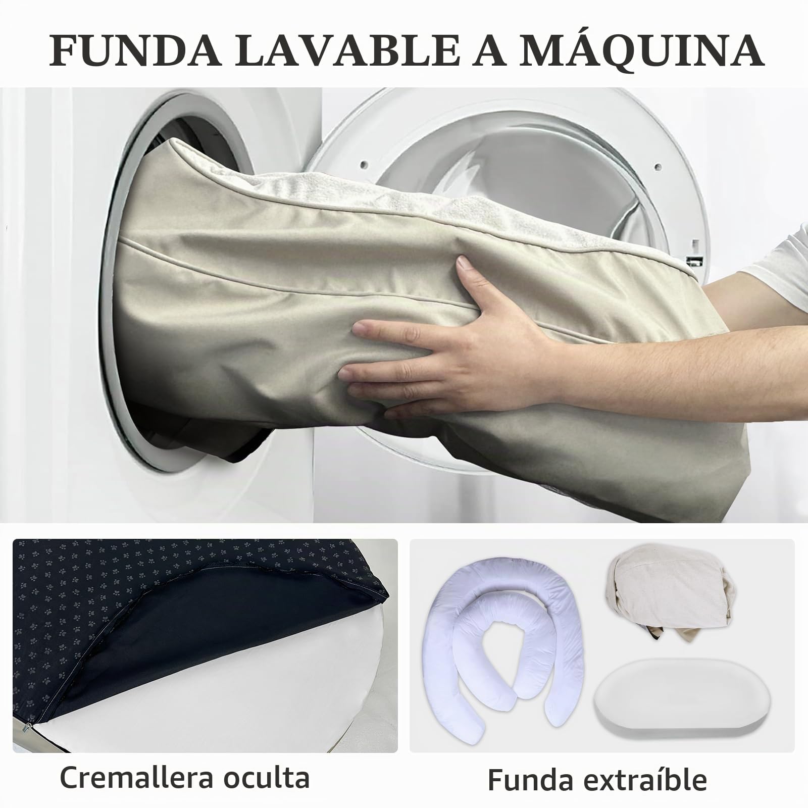 Sofá para Perros, Cama Sofá para Perros Medianos a Grandes de hasta 27kg, Camas para Perros con Diseño de Recinto Profundo de Pared Alta, Sofá para Mascotas con Funda Extraíble Lavable y Parte