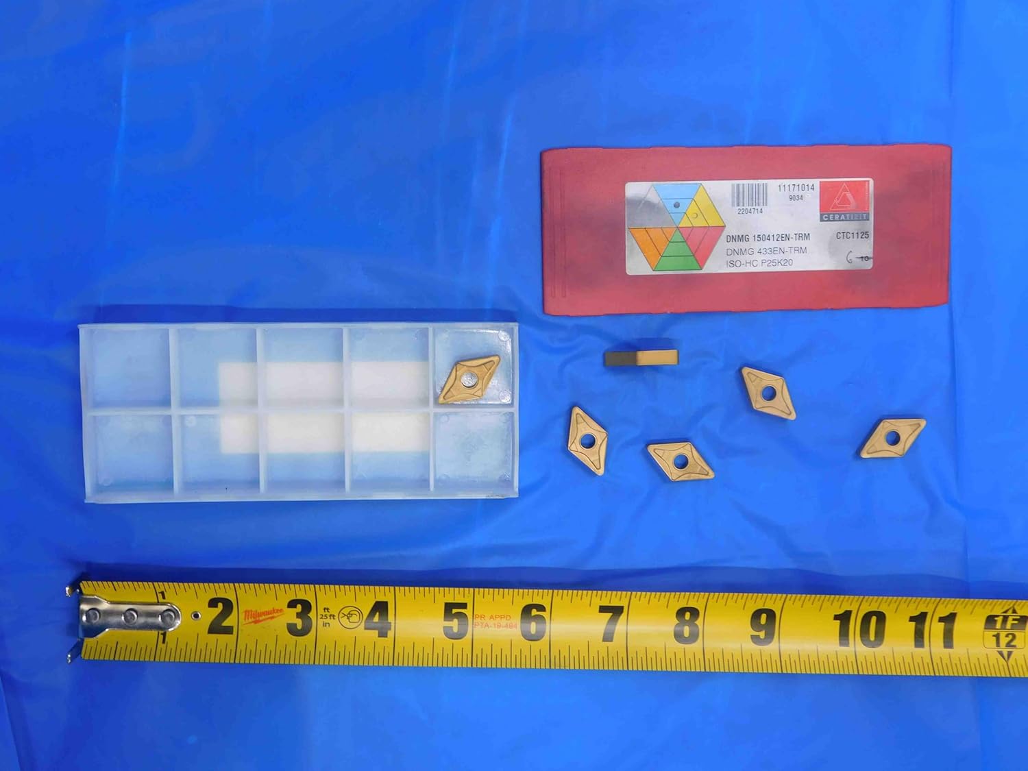 M & J Tooling LLC 6pcs New CERATIZIT DNMG 150412EN-TRM TRM 12 TiN Coated Carbide Turning Inserts - AJ0893RDT
