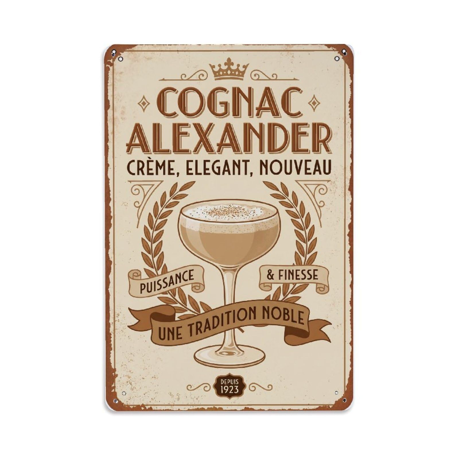 Alexander Visually Appealing Metal Tin Sign Plaque Wall Decor for Cafe, Club Bar, Office, Home Garden Metal Poster 8x12Inch
