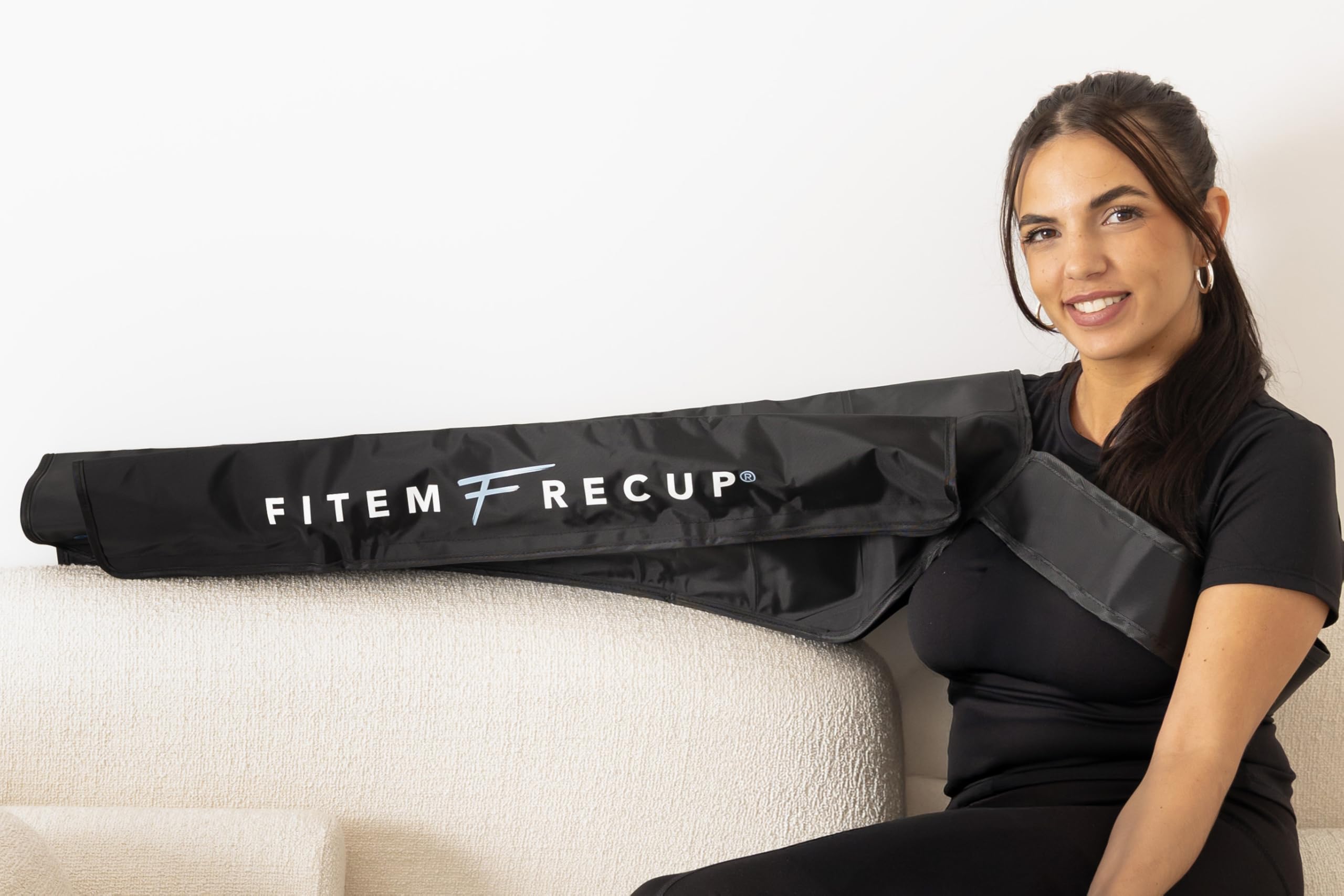 FITEM Manchon de Bras Seul PLUS 8 Pressothérapie | Appareil Non Inclus, 8 Chambres, Massage Précis et Profond, Drainage Lymphatique
