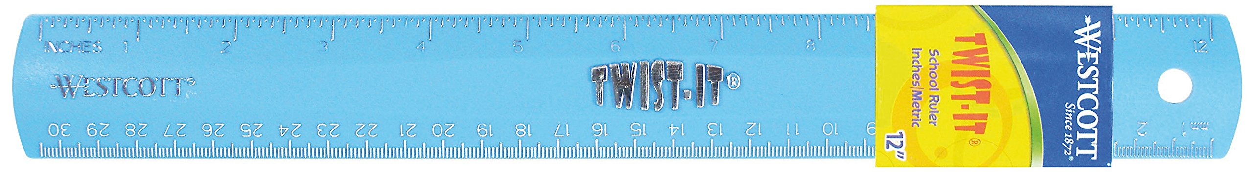 Westcott300mm Flexible Shatter Resistant Twist-It Ruler - Assorted Colours (may vary)