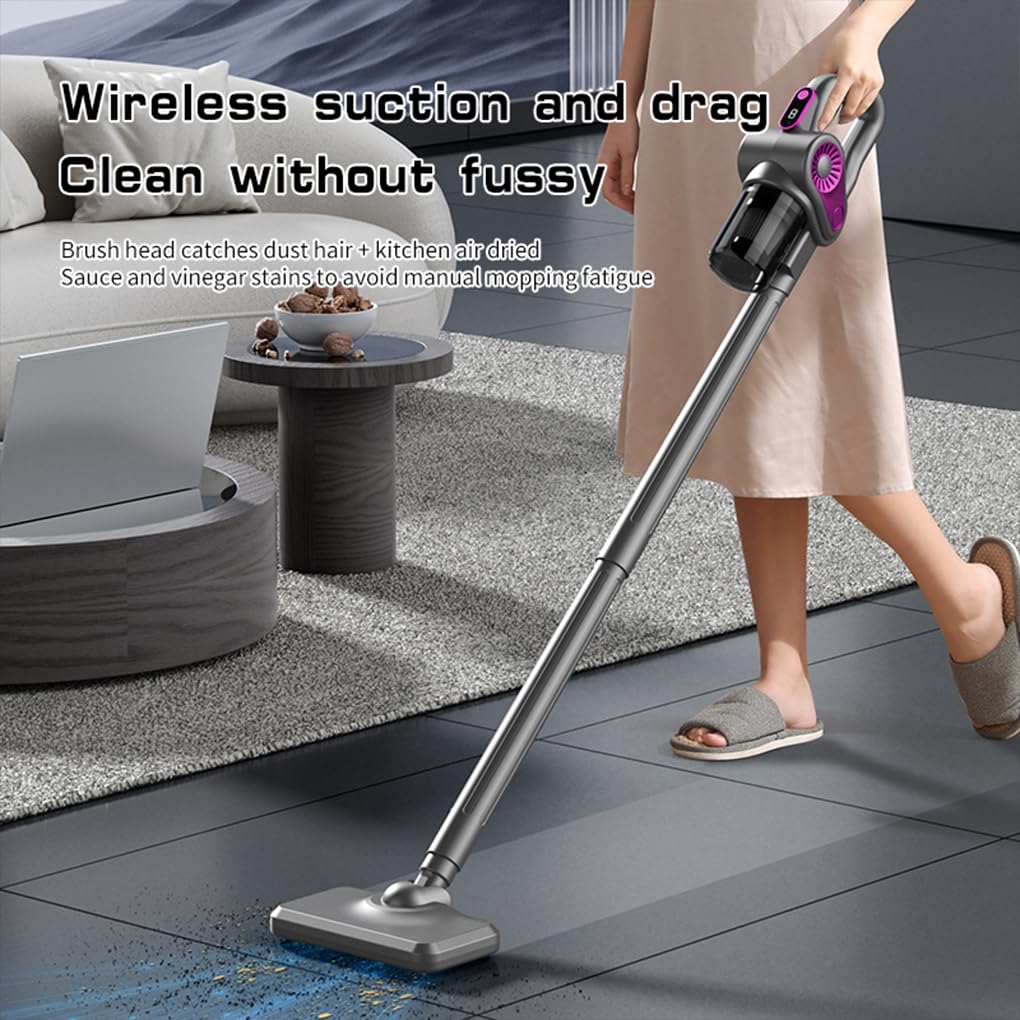 Aspirateur sans Fil 4 en 1, Puissance de 15 000 Pa, Compact,Blanc