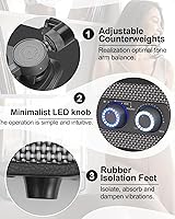 Vista 4 de Tocadiscos de vinilo con altavoces integrados mejorados, tocadiscos Bluetooth de 3 velocidades accionados por correa para discos de vinilo