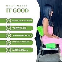 Vista 31 de Almohada de apoyo lumbar para silla de oficina, soporte de espalda desmontable para silla de oficina, almohada lumbar, almohada de apoyo Azul