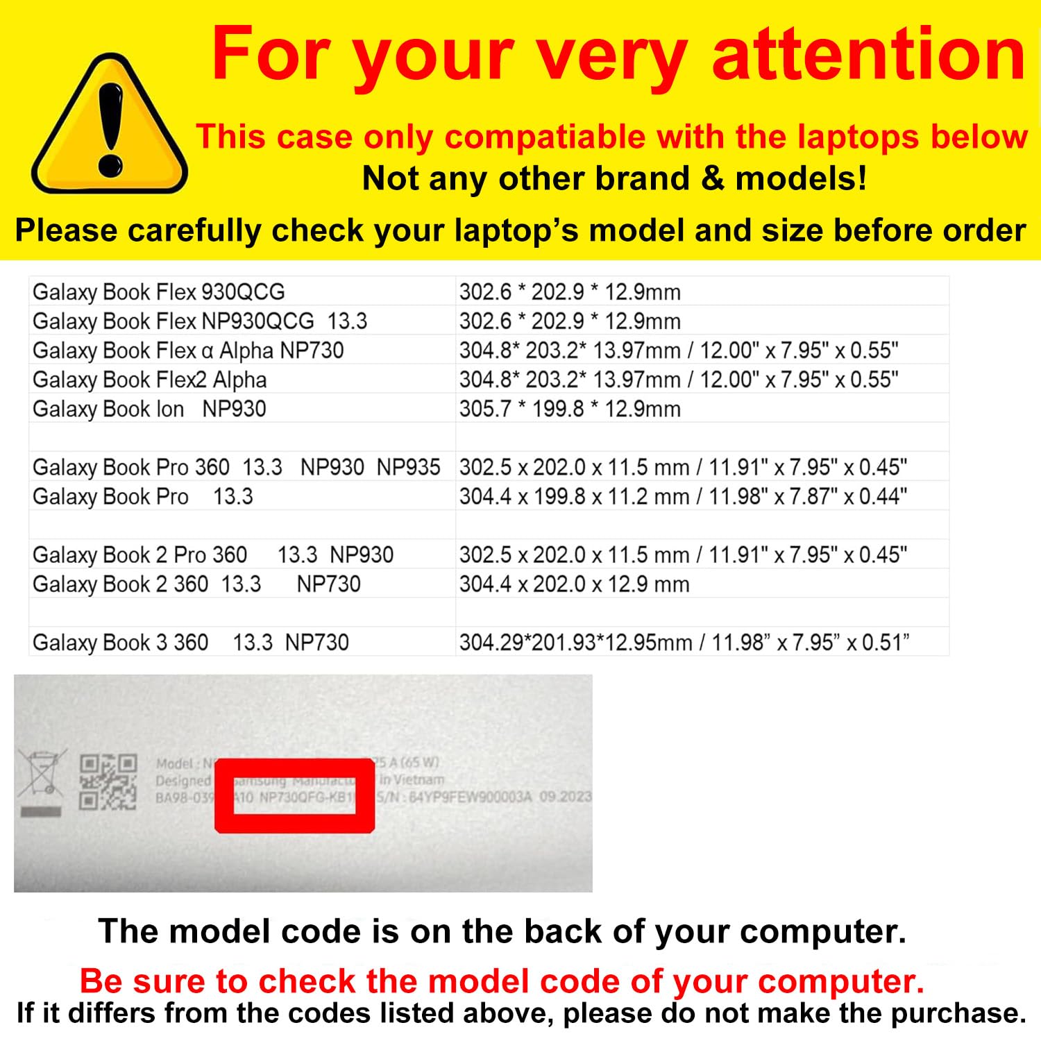 Custodia protettiva per computer portatile Samsung Galaxy Book3/2 360 NP730QFG/Galaxy Book2 Pro 360 13/Galaxy Book2 Pro 13 NP930XED/NP930QED NP730QED NP730QED (nero, 13,3)