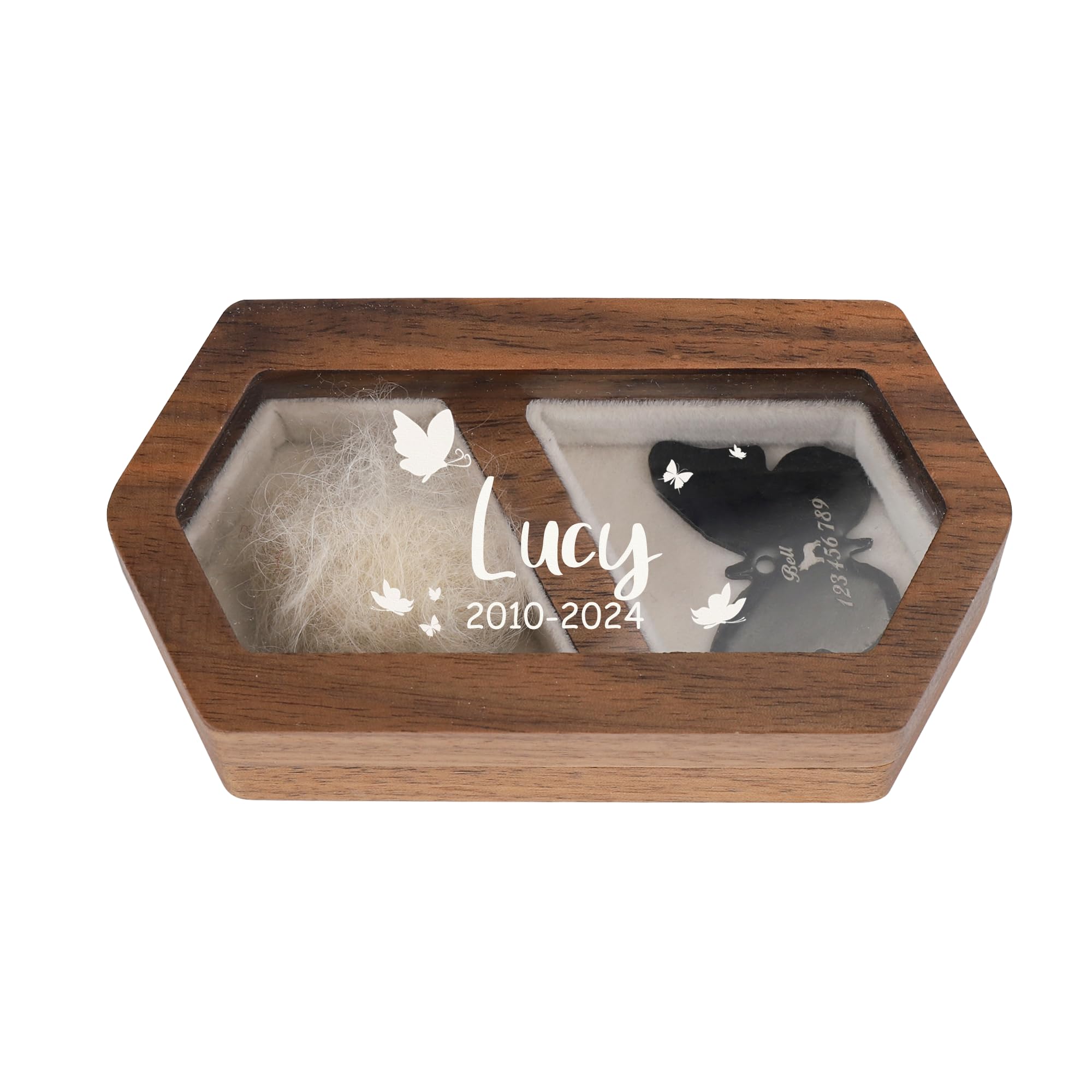 2 Pièces Boîte à Souvenirs Personnalisée Pour Poils D'animaux