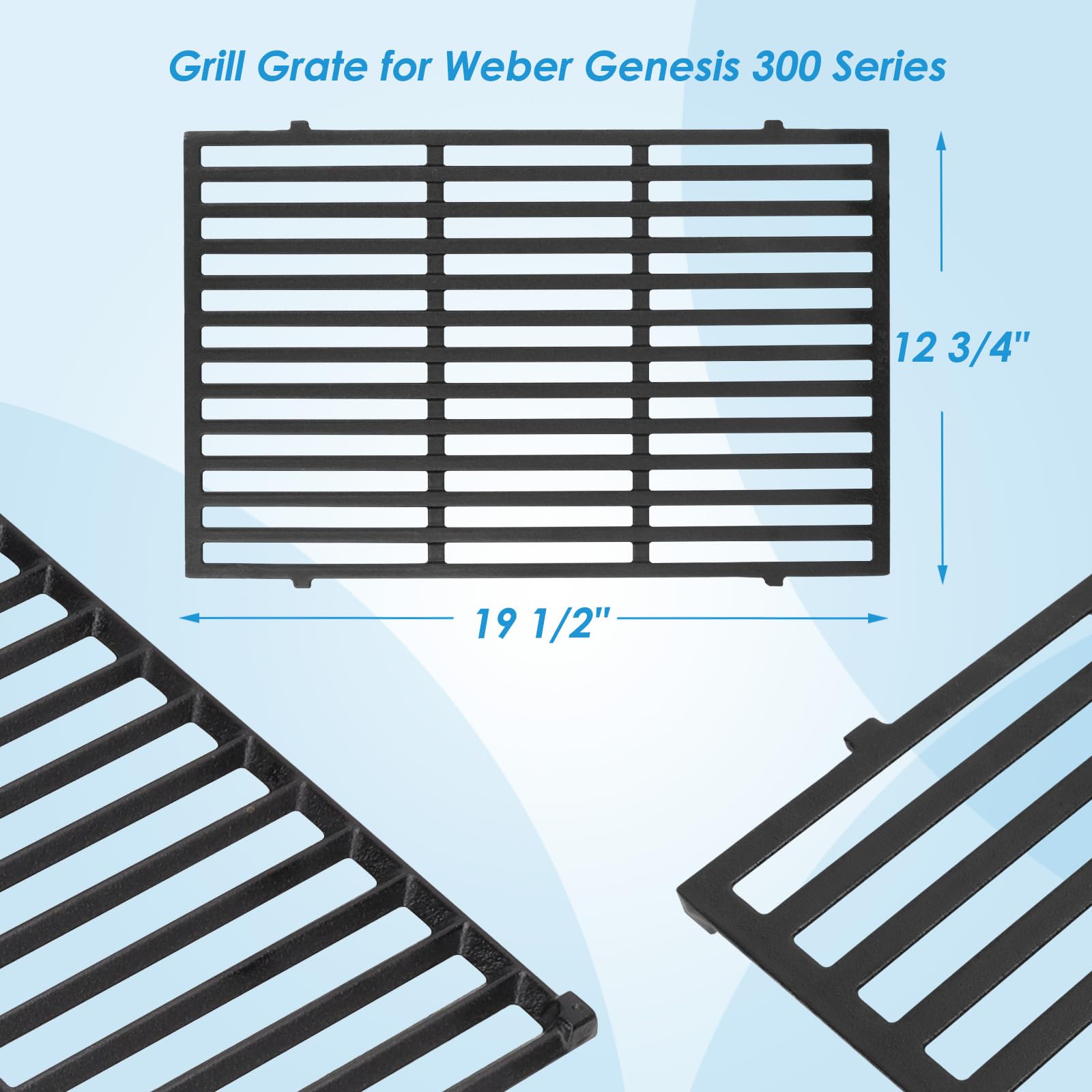 Rejillas De Cocción Acero Inoxidable 304 Para Weber Genesis 300 Series (E310 E320 E330 S310 S320 S330) – Repuesto 7528