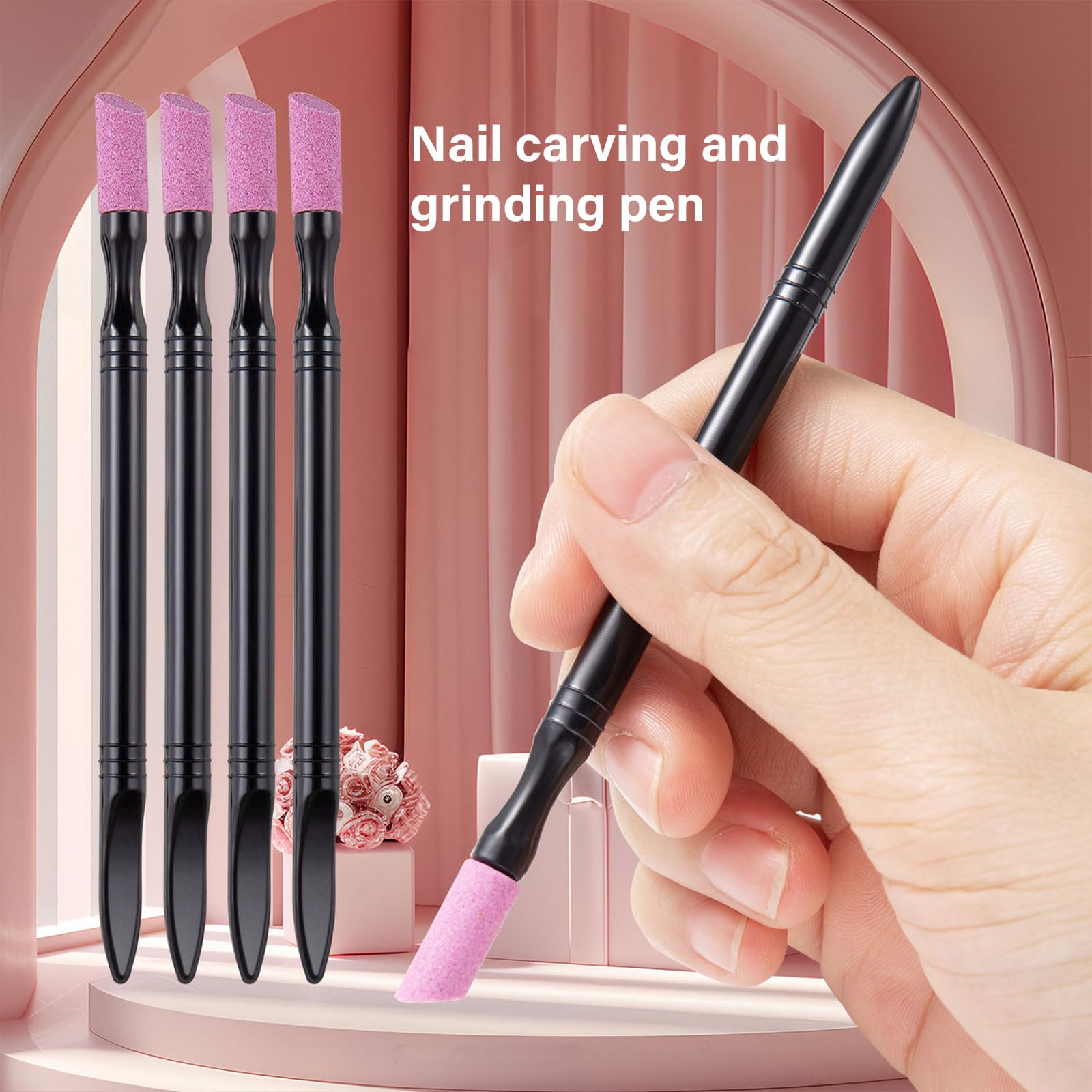 5 Pcs Cuticle Pusher Pen Cuticle Remover Stick Double Headed Nails Art Polishing Pen Manicure Tool For Nails Care