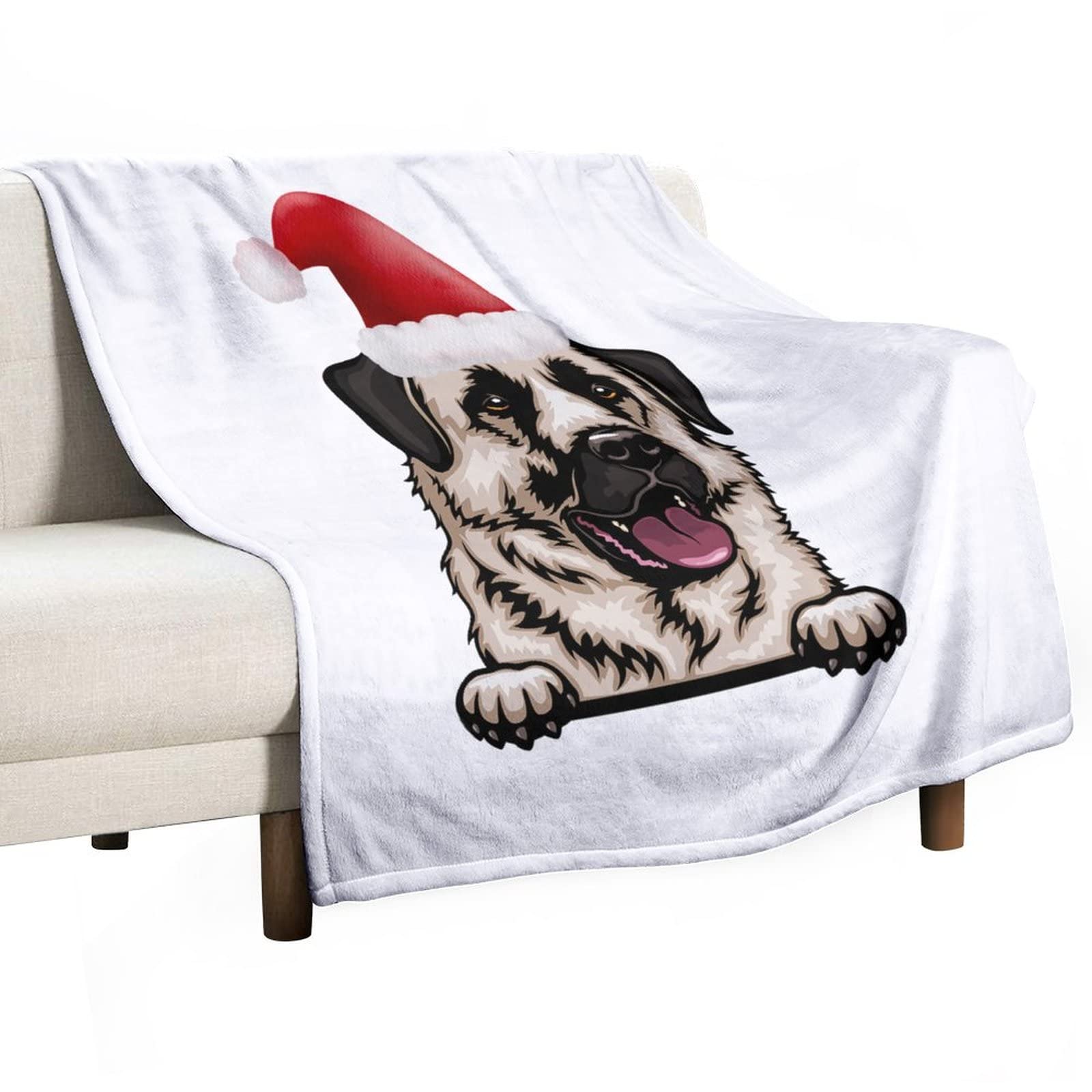 Couverture réversible flanelle cadeau idéal Noël pour amoureux des chiens