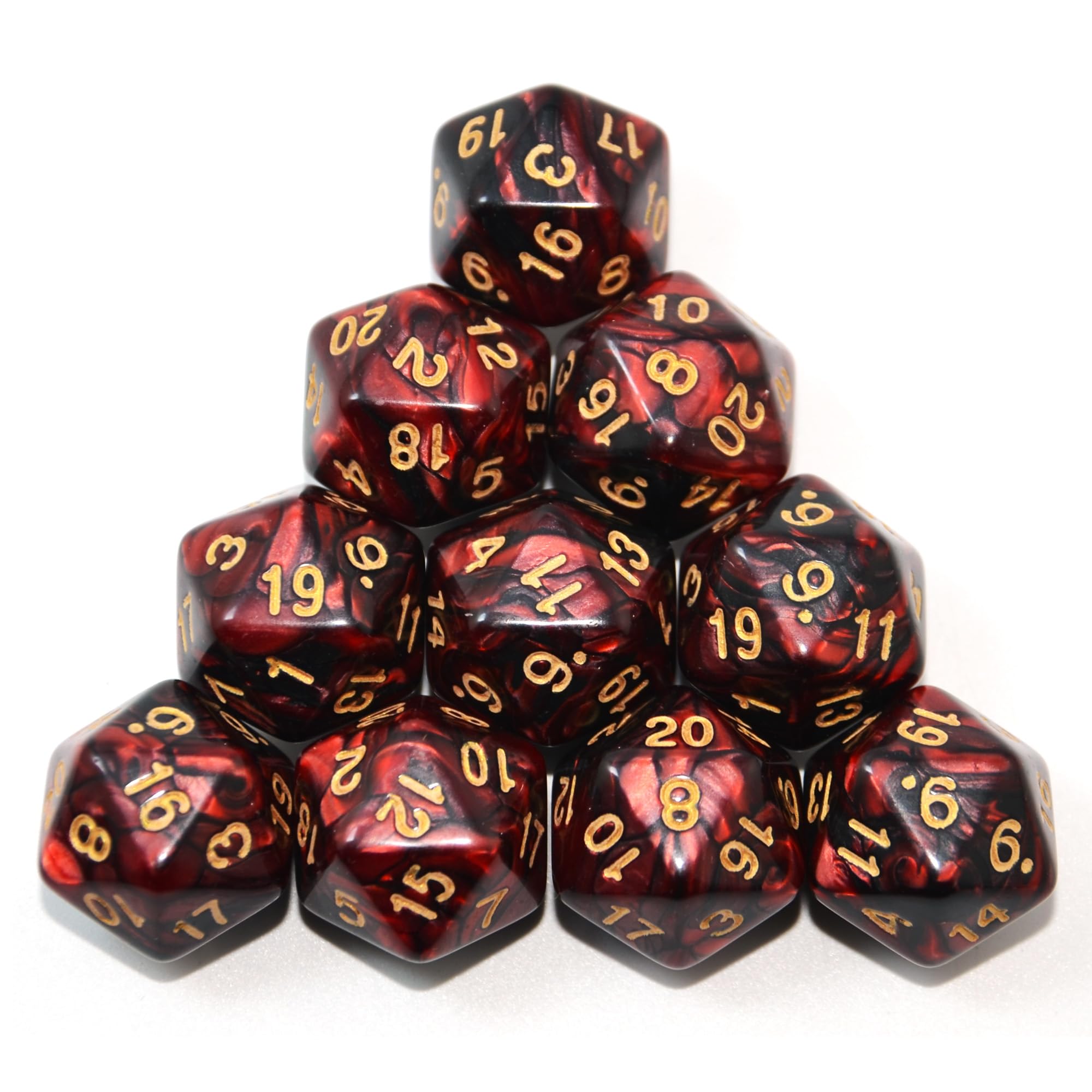 SmartDealsPro 10-Pack 20 Sided Dice D20 Polyhedral Dice for DND RPG MTG Table Game (Color 13), 22 mm - Image 2