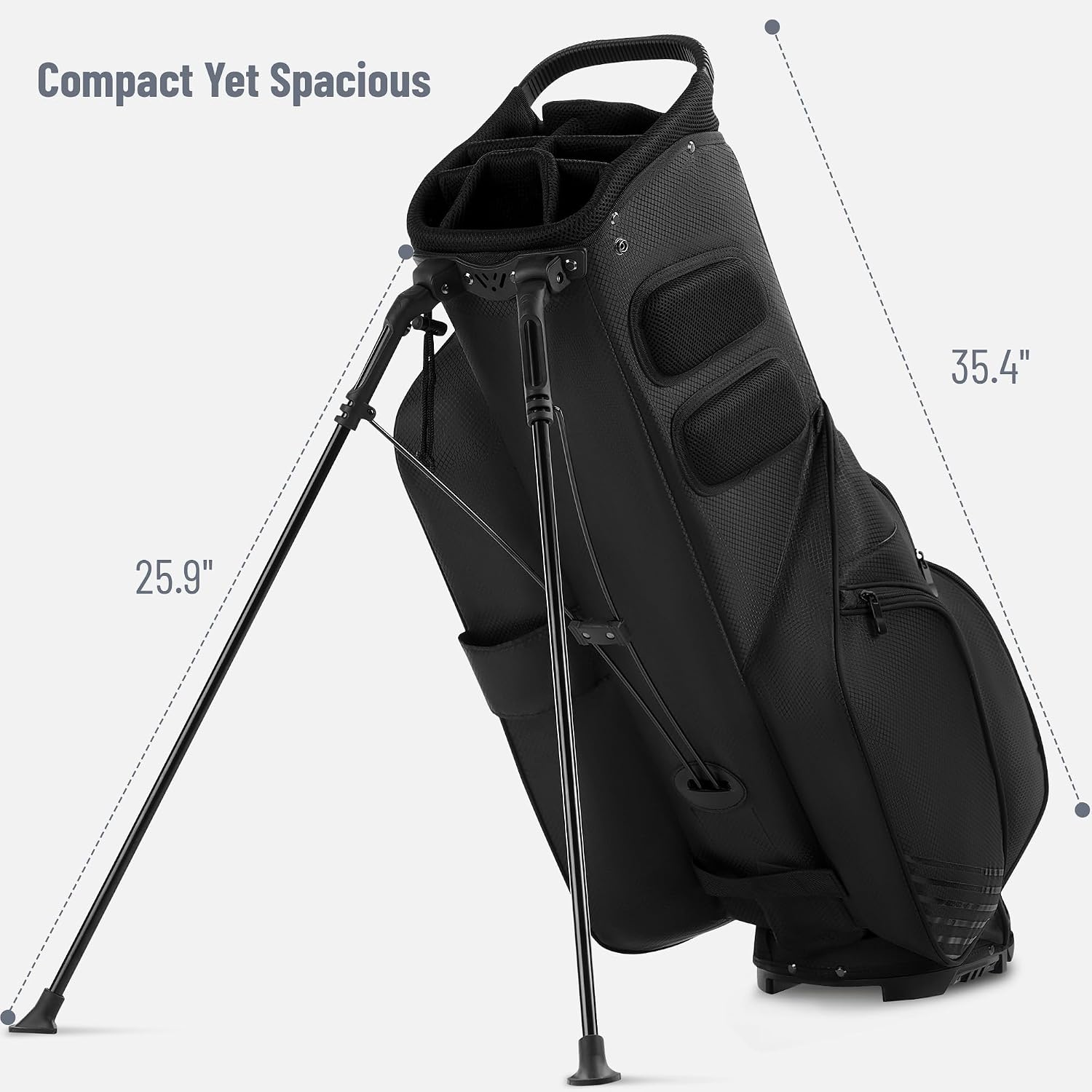 uniHimal 8-Way Golf Stand Bag, Lightweight Walking Golf Bag with Full-Length Dividers, Cooler Pocket and Rain Hood, for Men Women