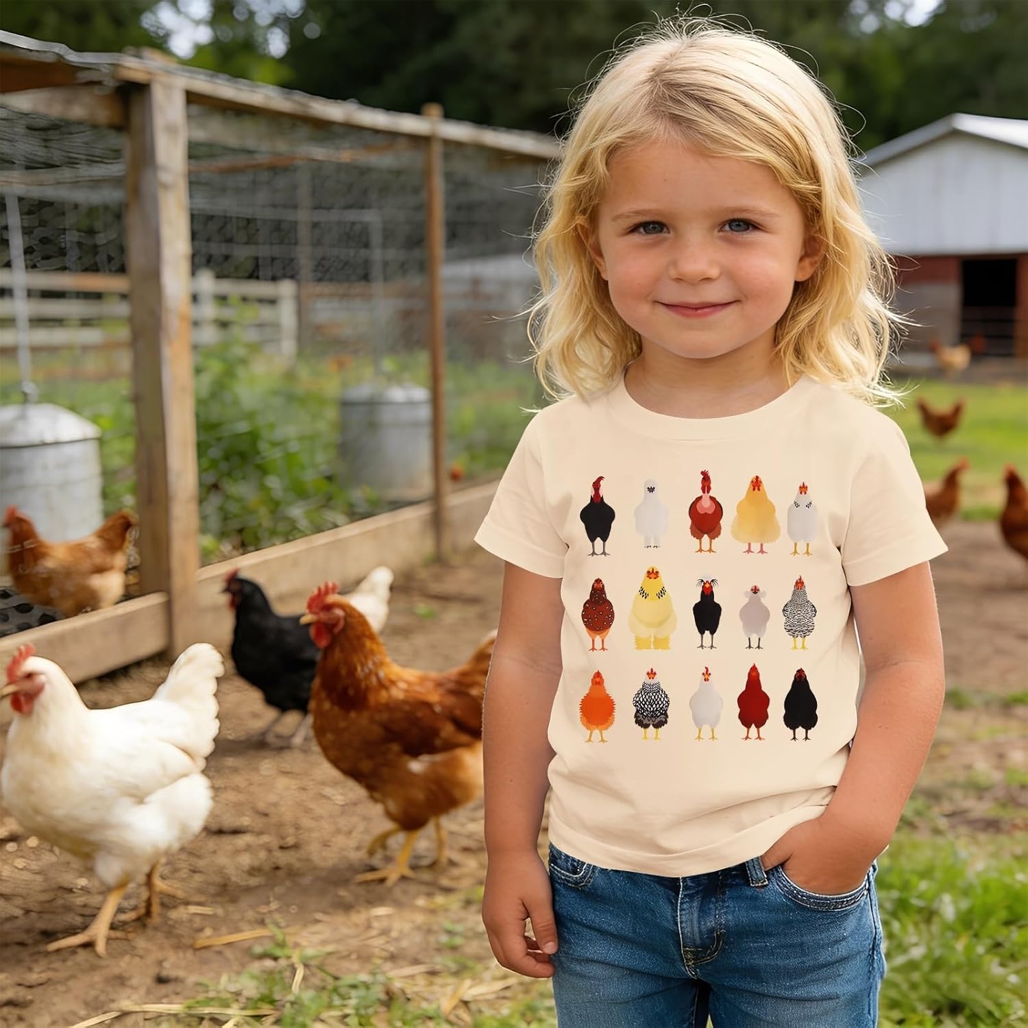 Toddler Chicken Shirt Baby Boy Girl Funny Silly Hen Tshirt Cute Farm Trip Outfit Chicken Lover Short Sleeve Tee Top - Image 3