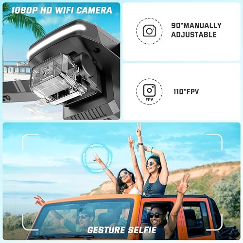 Miniatura 3 de Drone con cámara S80 para adultos con 2 baterías, estuche de transporte