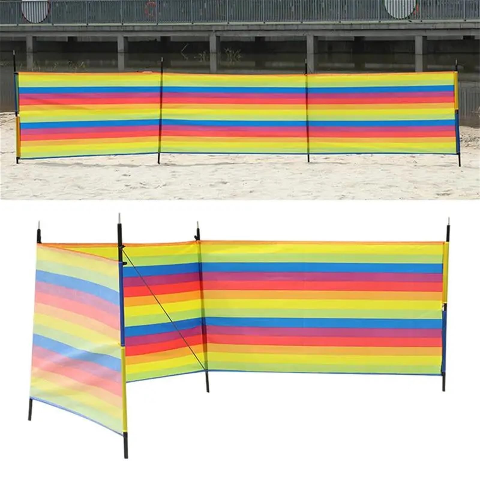 Paravento da Spiaggia Barriera frangivento for Campeggio, Protezione Privacy, Tenda da Sole Antivento Portatile, for Spiaggia, ...(S)