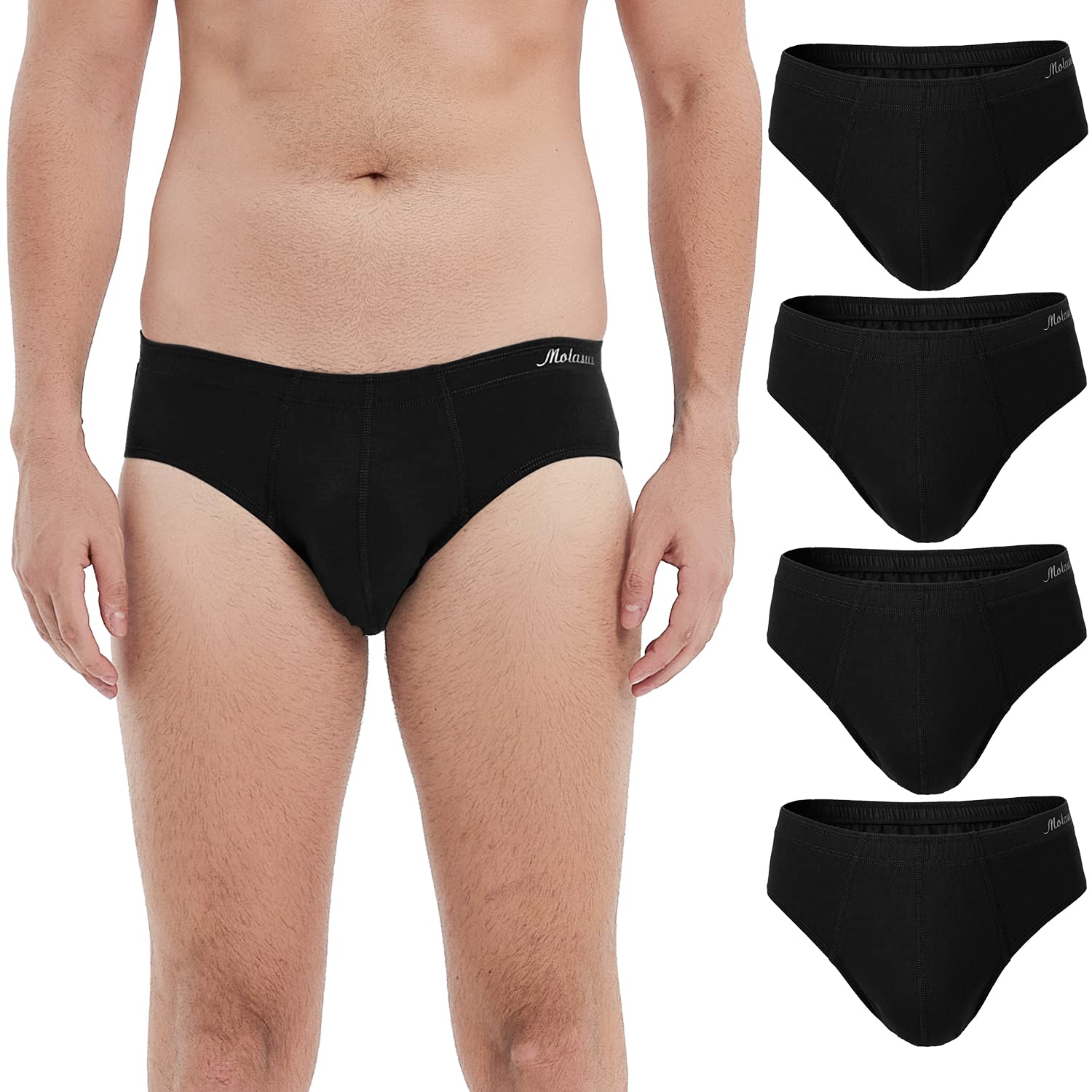 Molasus Men's Breathable Cotton Briefs