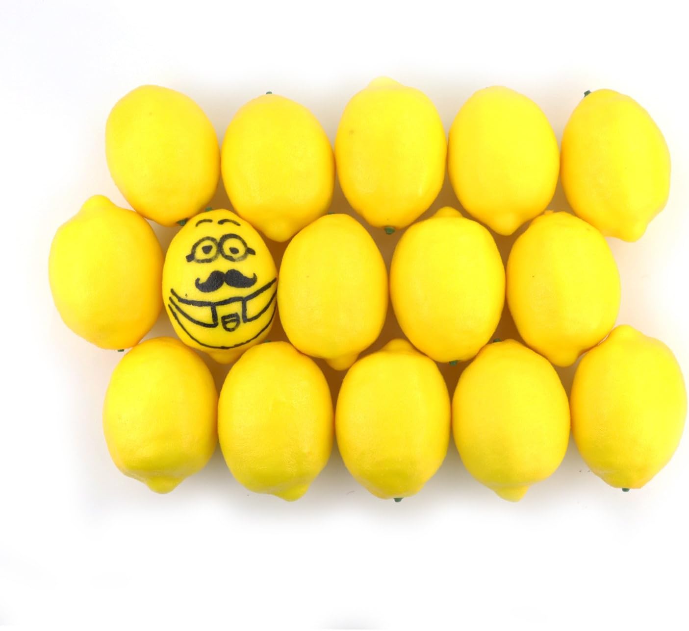 CEWOR 15pcs Fake Fruit Lifelike Lemons Simulation Yellow Lemon Artificial Fruit Decorations for Still Life Paintings Home House Kitchen Party Decoration