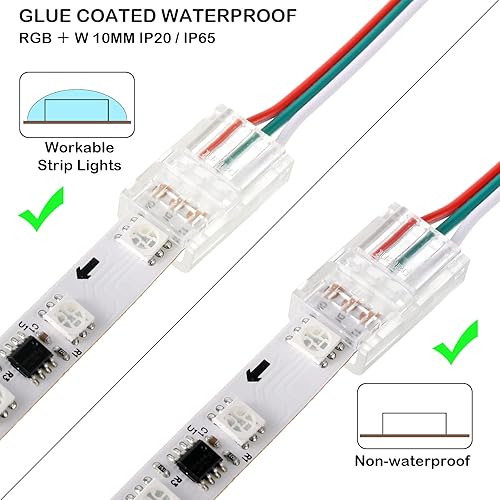 Miniatura 6 de 20 conectores de luz LED de 3 pines, tira a cable, conector rápido, extensión LED, conector de tira LED de 3 pines, conectores de tira de terminales