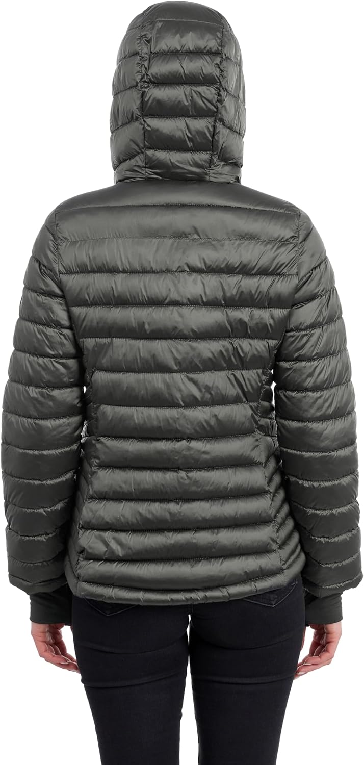 Tommy Hilfiger Women's Puffer Jacket, Lightweight Packable Jacket With Hood & Bag