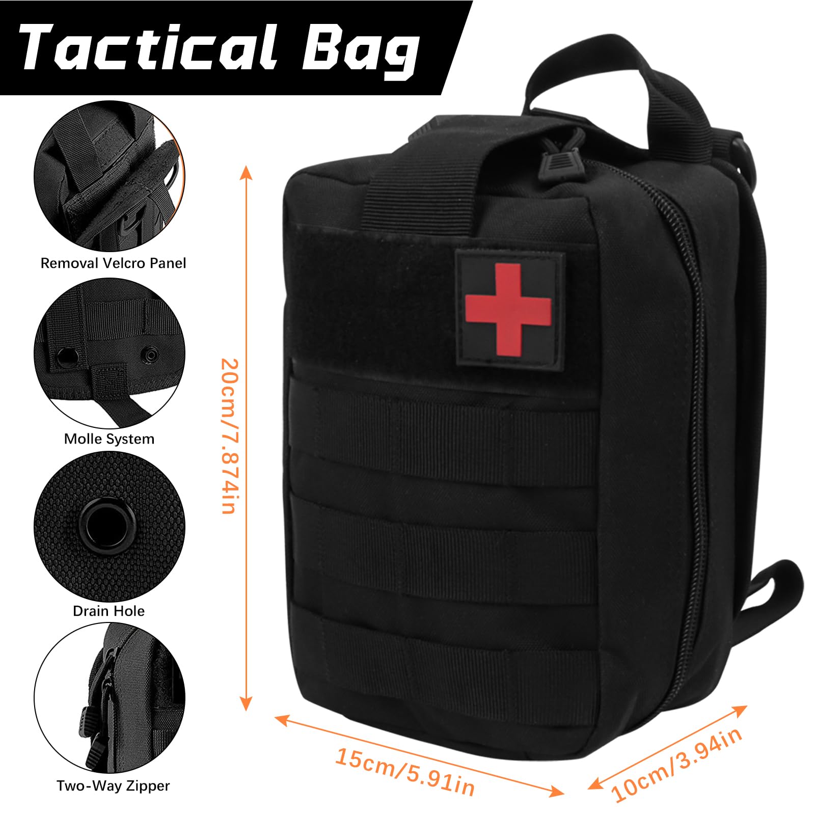 69 Piezas 30 en 1 Kit de Supervivencia con Botiquín de Primeros Auxilios, Manta de Emergencia y Brújula, Equipo de Supervivencia Profesional para Camping Senderismo Caza (69Pcs 29 in 1)
