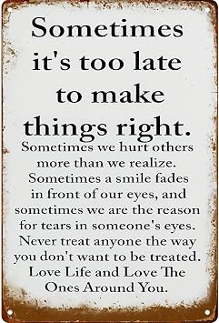 Inspirational Iron Paing Art Age Poster Retro Kitchen Bedroom Motivation Living Room Signs 8x12 Inch Wall Decor Metal Sign Posters for Bathroom Garden Farm Bar Garage Restaurant Man Cave Dormitory
