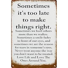 Inspirational Iron Paing Art Age Poster Retro Kitchen Bedroom Motivation Living Room Signs 8x12 Inch Wall Decor Metal Sign Posters for Bathroom Garden Farm Bar Garage Restaurant Man Cave Dormitory