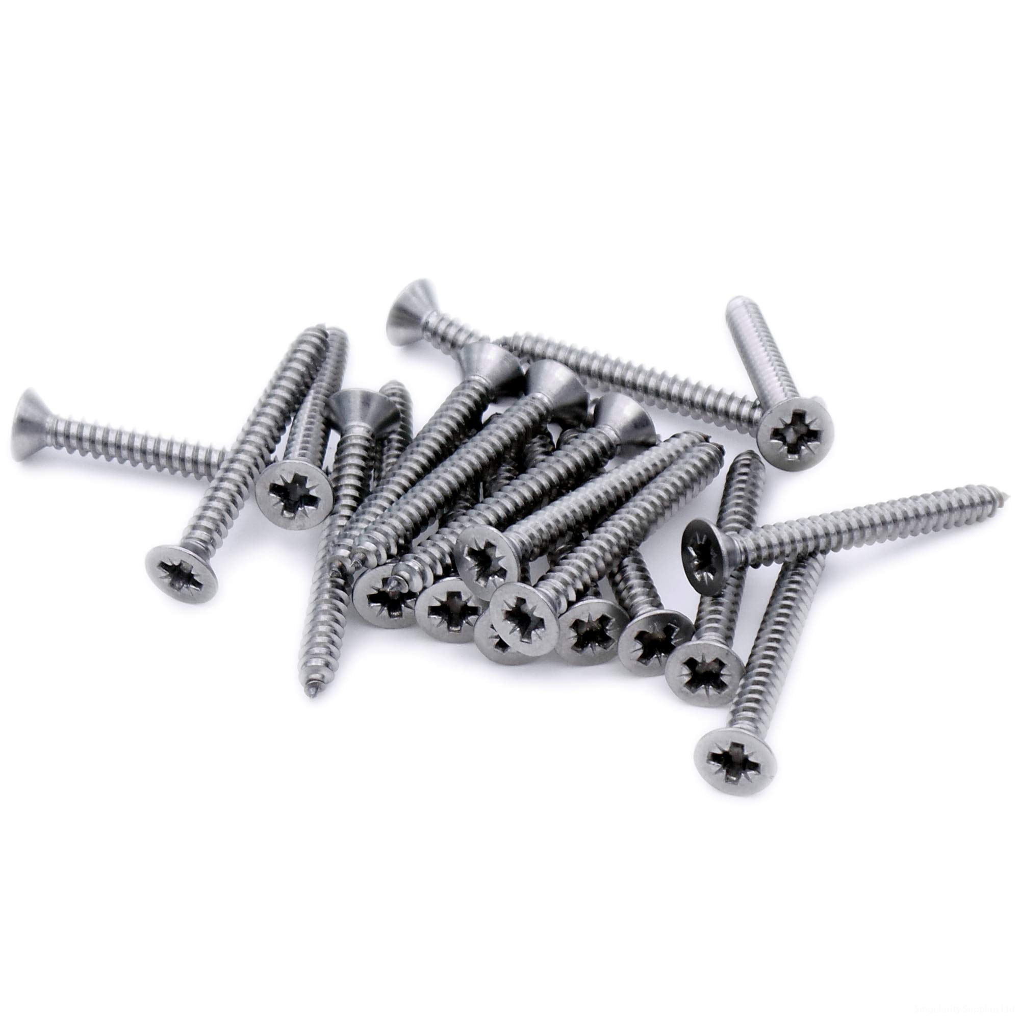 Singularity Supplies No.12 X 0.75 (5.5Mm X 19Mm) Pozi Countersunk Self-Tapping Screw - Stainless Steel (A2) (Pack Of 20)