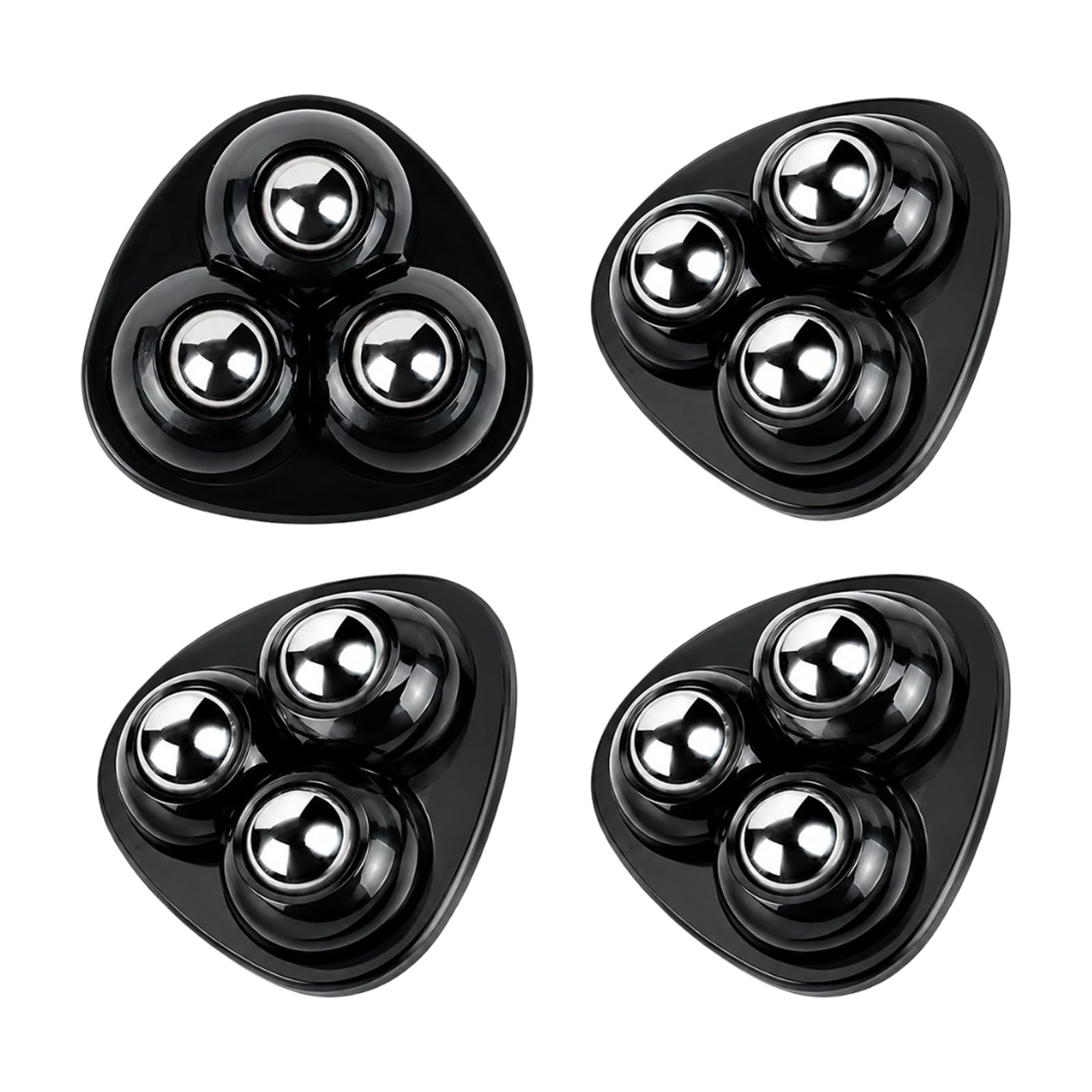 QIHAWN 4 Pack Self-Adhesive Caster Wheels, 50kg Total Load Capacity 360° Rotation Swivel Castors, Black Furniture Castors for DIY, Trash Cans, Small Appliances & Home Storage