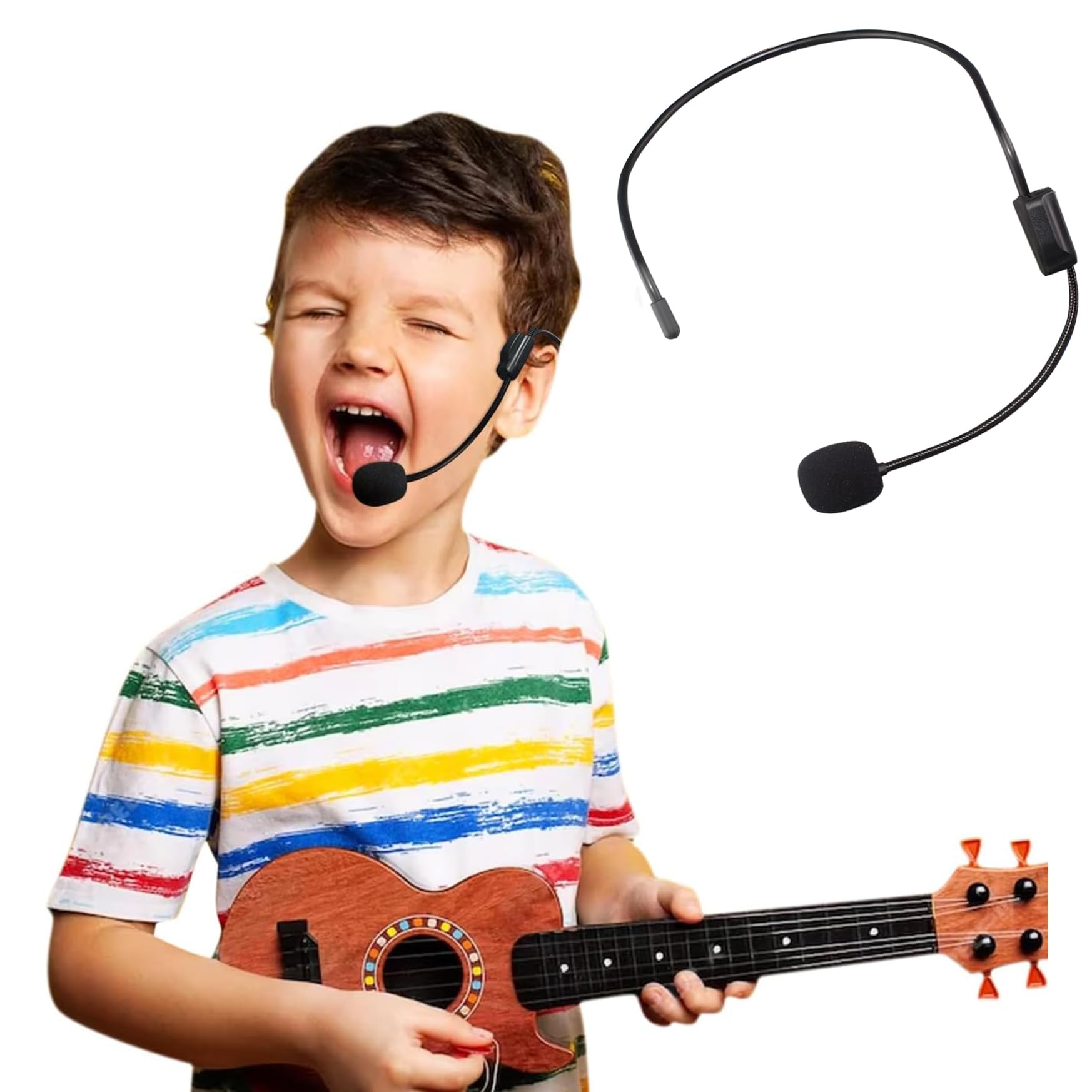 Finduat Fake Headset, Rockstar Costume Cosplay Accessories for Men and Women, Hippie Singer Headphone Props Birthday Party Supplies Halloween for Adults