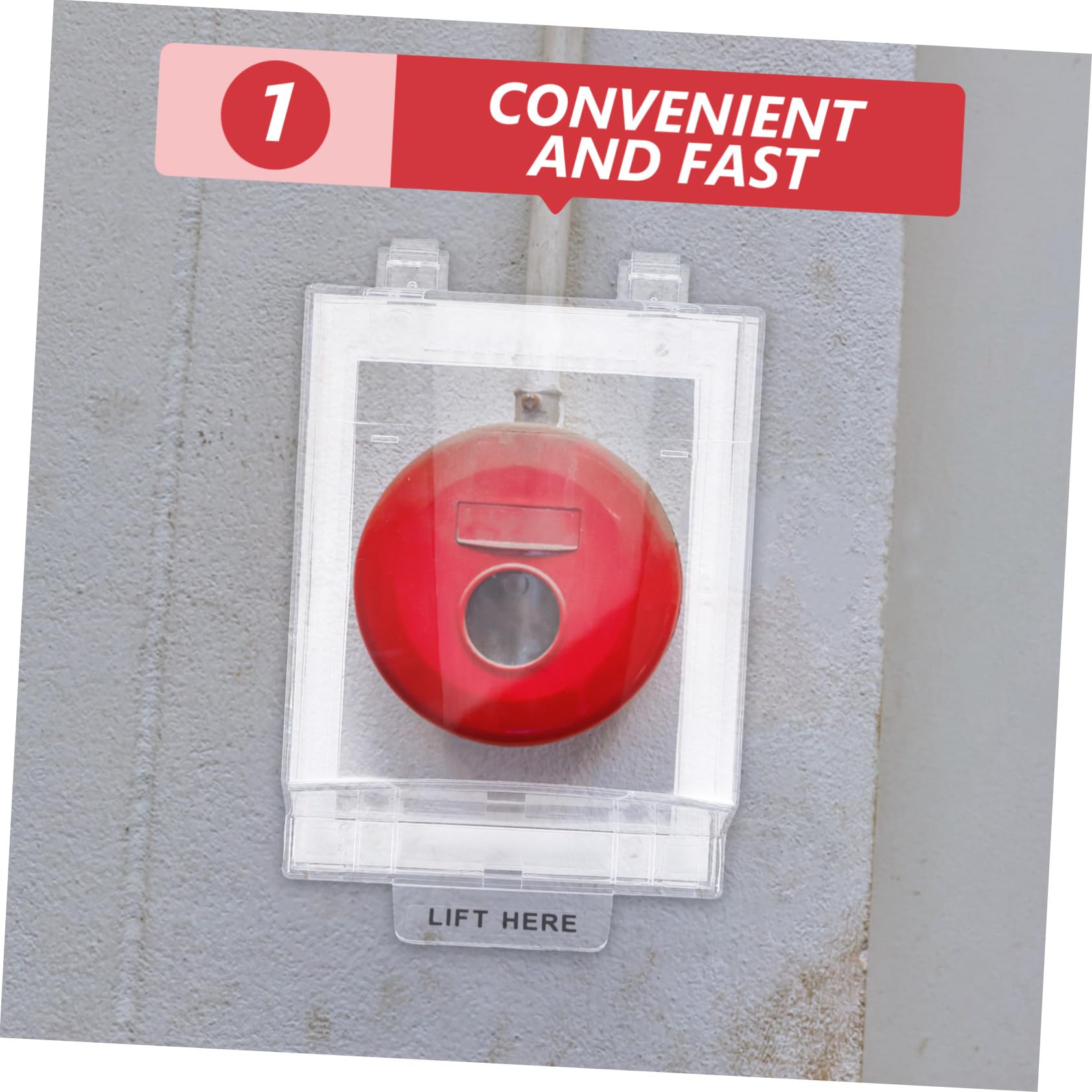 Protector de para Botón de Alarma Manual Funda Resistente para Interruptor de Reinicio de Protección para Puntos de contra Fuego Uso Interior y Exterior Escuelas y Oficinas