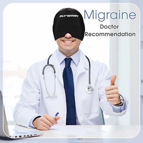 Miniatura 7 de Headache Hat for Migraine Relief Hot and Cold Therapy Migraine Ice Head Wrap Comfortable and Stretchable Headache Relief Cap for Puffy Eyes Tension