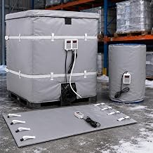 IBC Tote Heater for Oil Drums and Barrels, Electric Drum Heating Blanket with 32-302F Adjustable Temp, Insulated Heater Jacket for Cold Weather Storage, Buckets, Pails and Tanks 200L