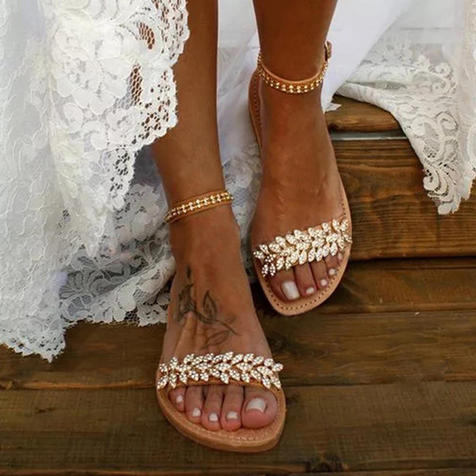 Wedding Sandals Dress Sandals Crystal 