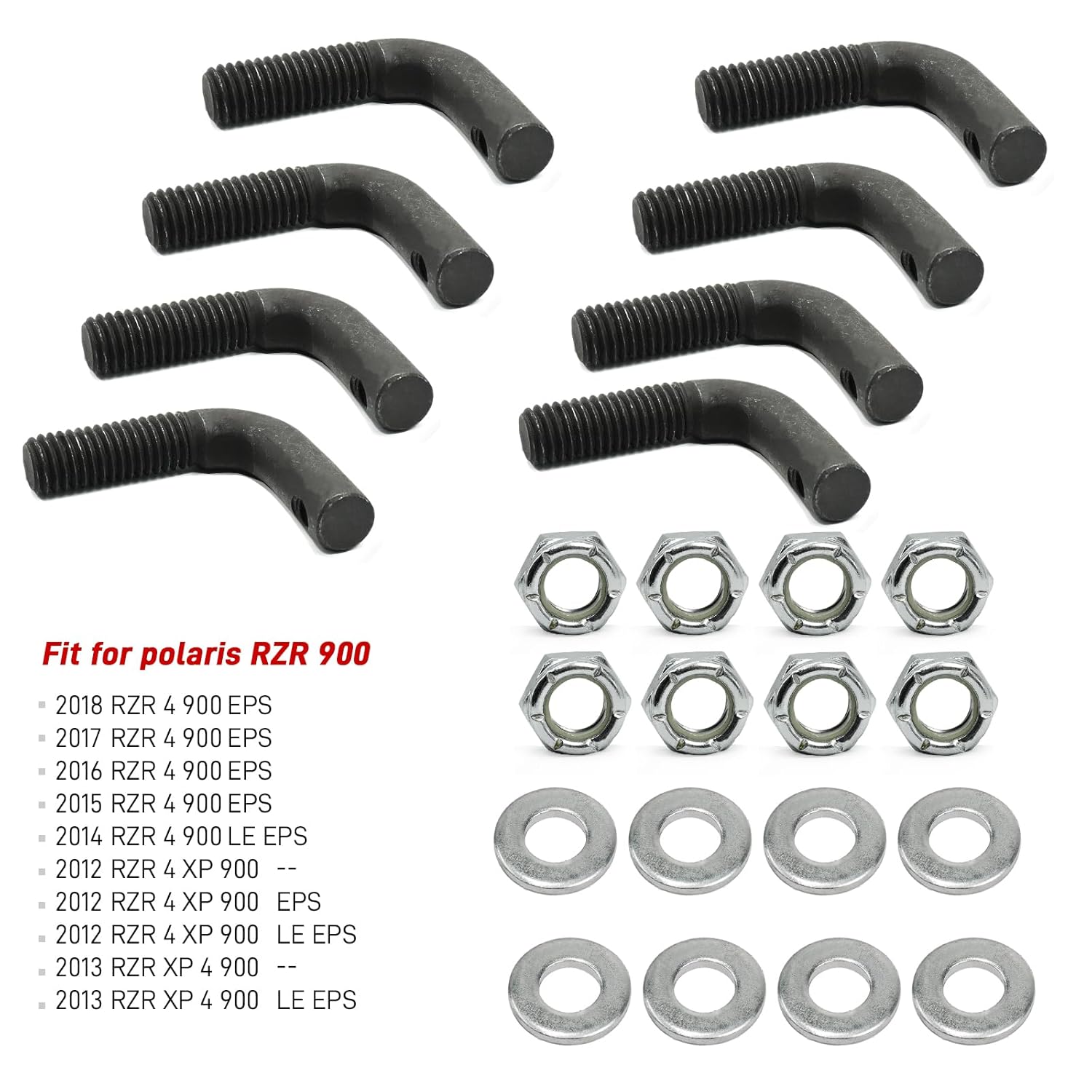 8PCS Tree Kickers Mounting Hardware, L Bolts Kit Compatible with Polaris RZR XP1000 Turbo/S