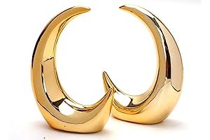 Gold Small Animal Moon Statue Decor Modern Ceramic Moon Figurines