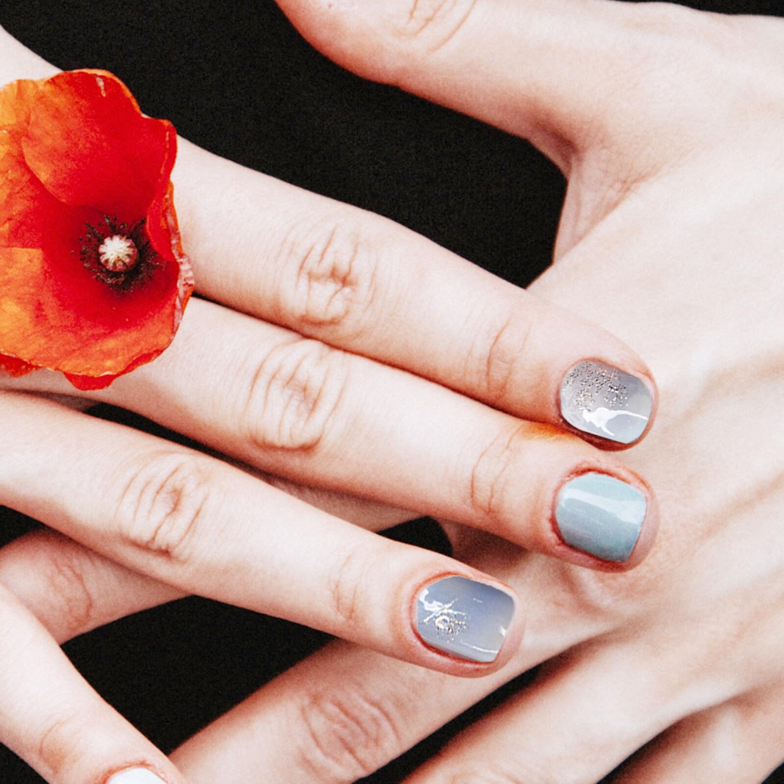 5 Set Adesivi Per Unghie Autoadesivi Con Delicati Per Nail Art Facili Applicare Adatti Per E Te Decorazioni Per Unghie Eleganti E Uniche 6 Fogli*5